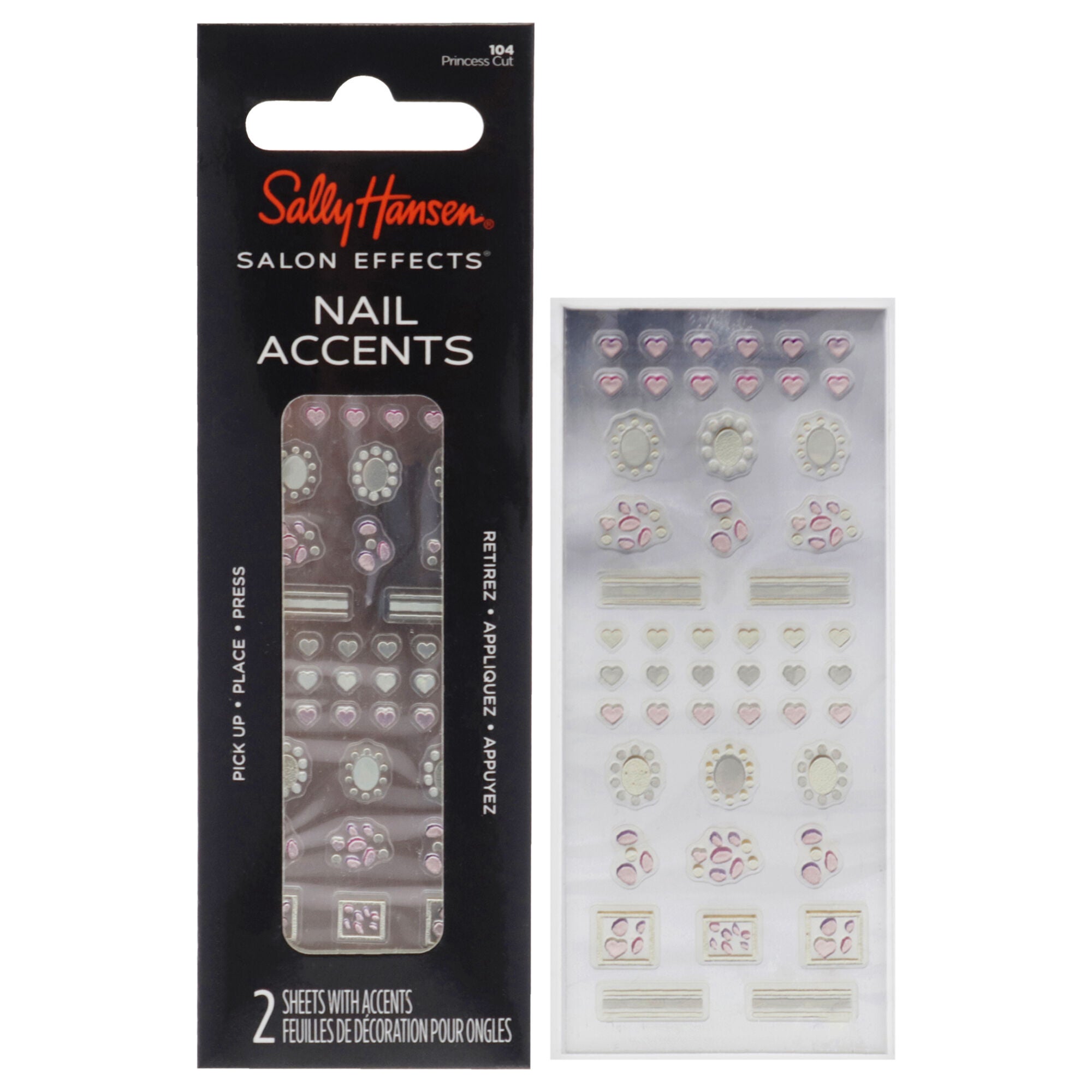 Salon Effects Nail Accents - 104 Princess Cut by Sally Hansen for Women - 40 Pc Stickers, See Description, hi-res image number 0