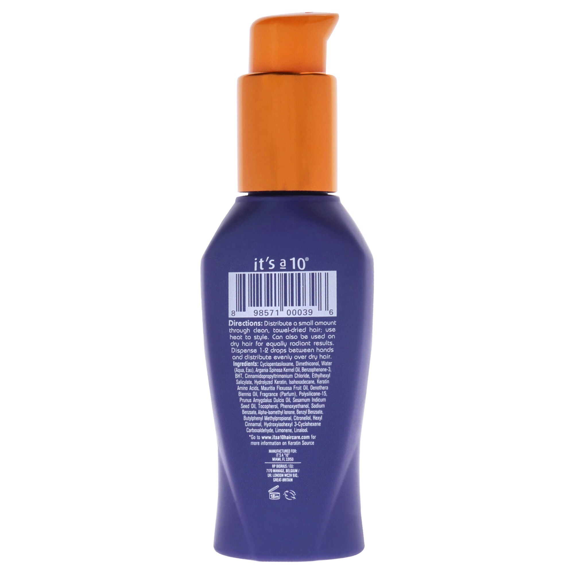 Miracle Oil Plus Keratin by Its A 10 for Unisex - 3 oz Oil, , alternate image number 4