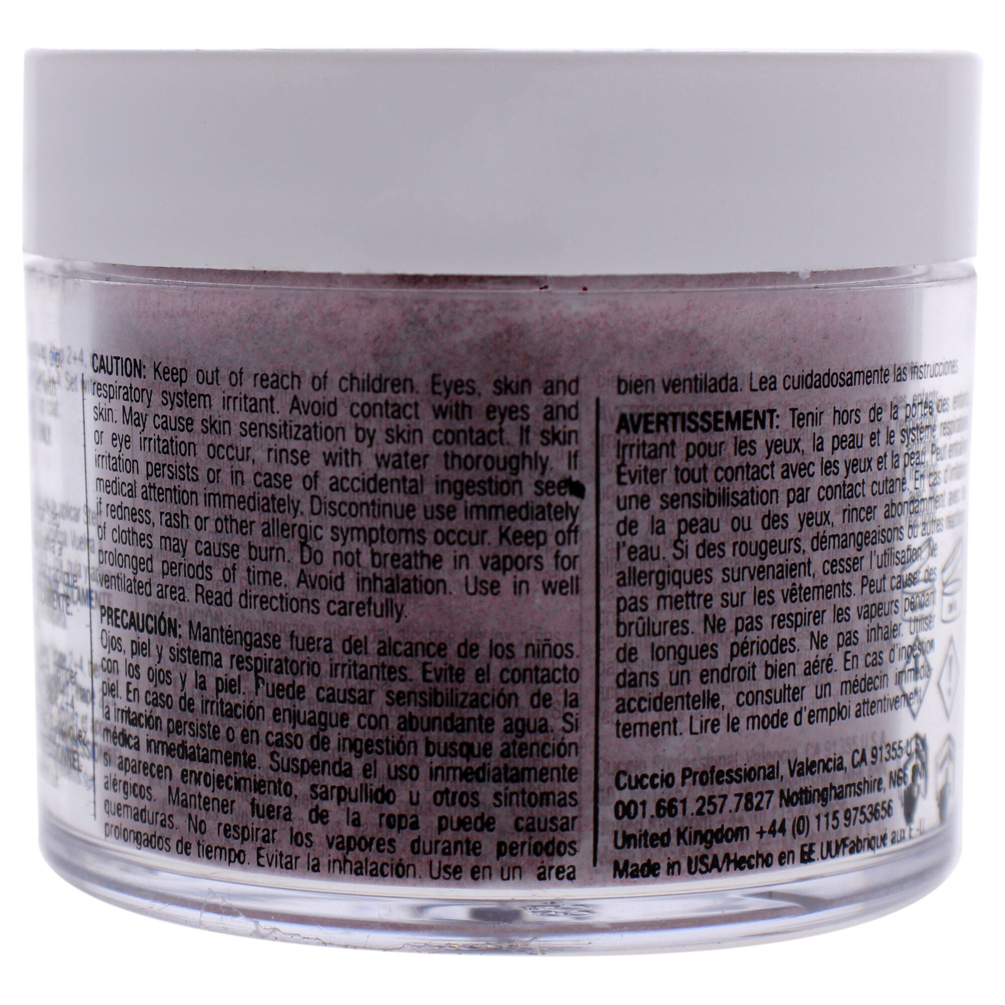 Pro Powder Polish Nail Colour Dip System - Dark Red Glitter by Cuccio Colour for Women - 1.6 oz Nail Powder, , alternate image number 3