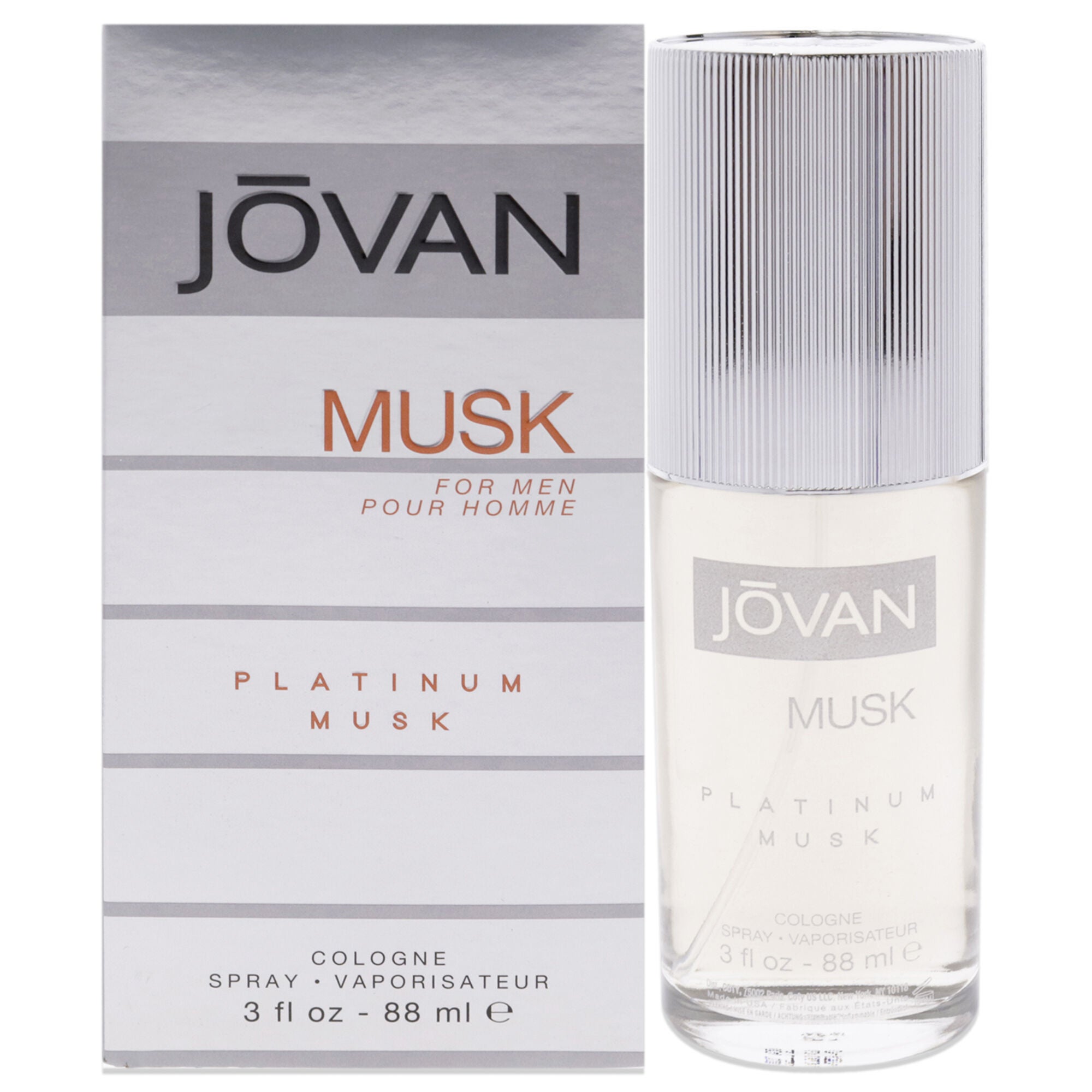 Jovan Platinum Musk by Jovan for Men - 3 oz EDC Spray, See Description, hi-res image number 0