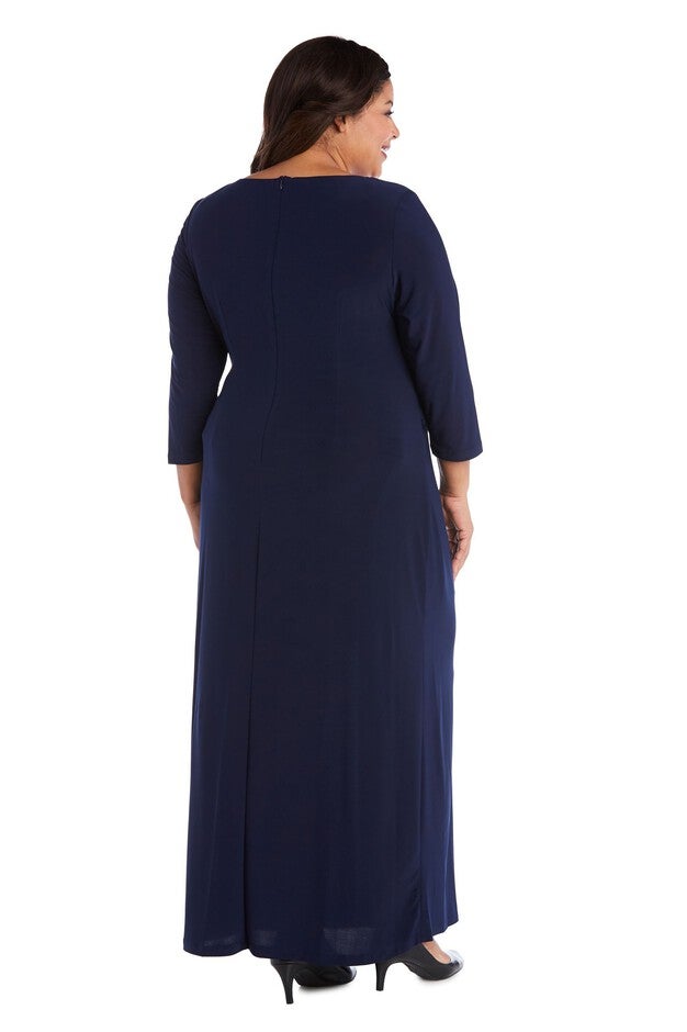 Winter Gown with Sleeves and Sequin Detail, , alternate image number null