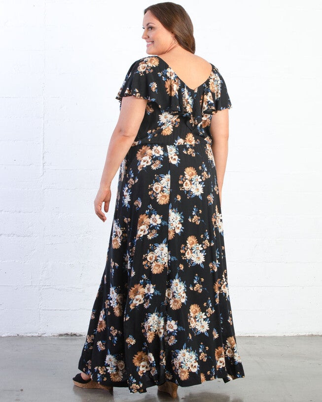 Willow Maxi Dress, Midnight Black Bloom, alternate image number null