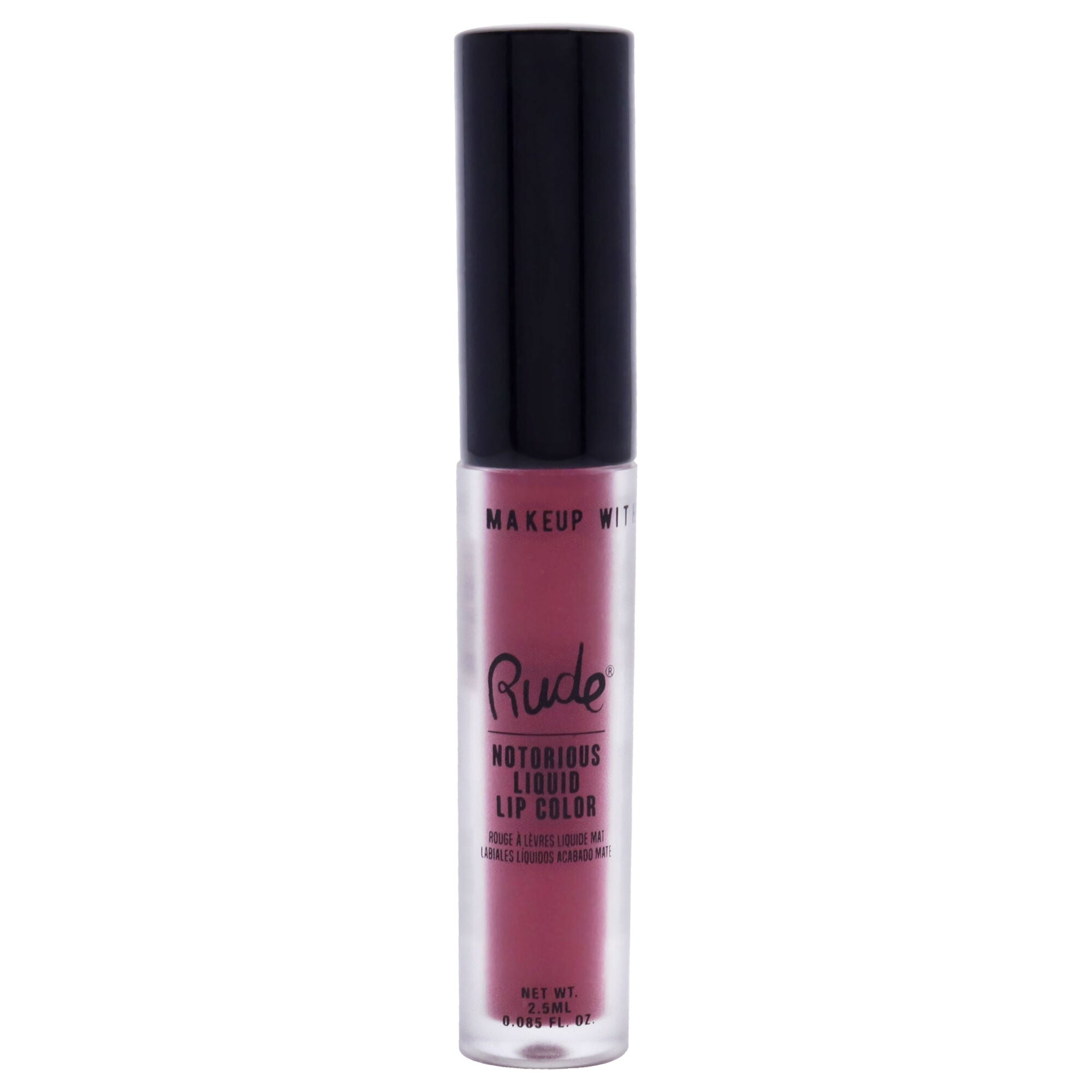 Notorious Liquid Lip Color - Wicked Thoughts by Rude Cosmetics for Women - 0.1 oz Lipstick, See Description, alternate image number 3