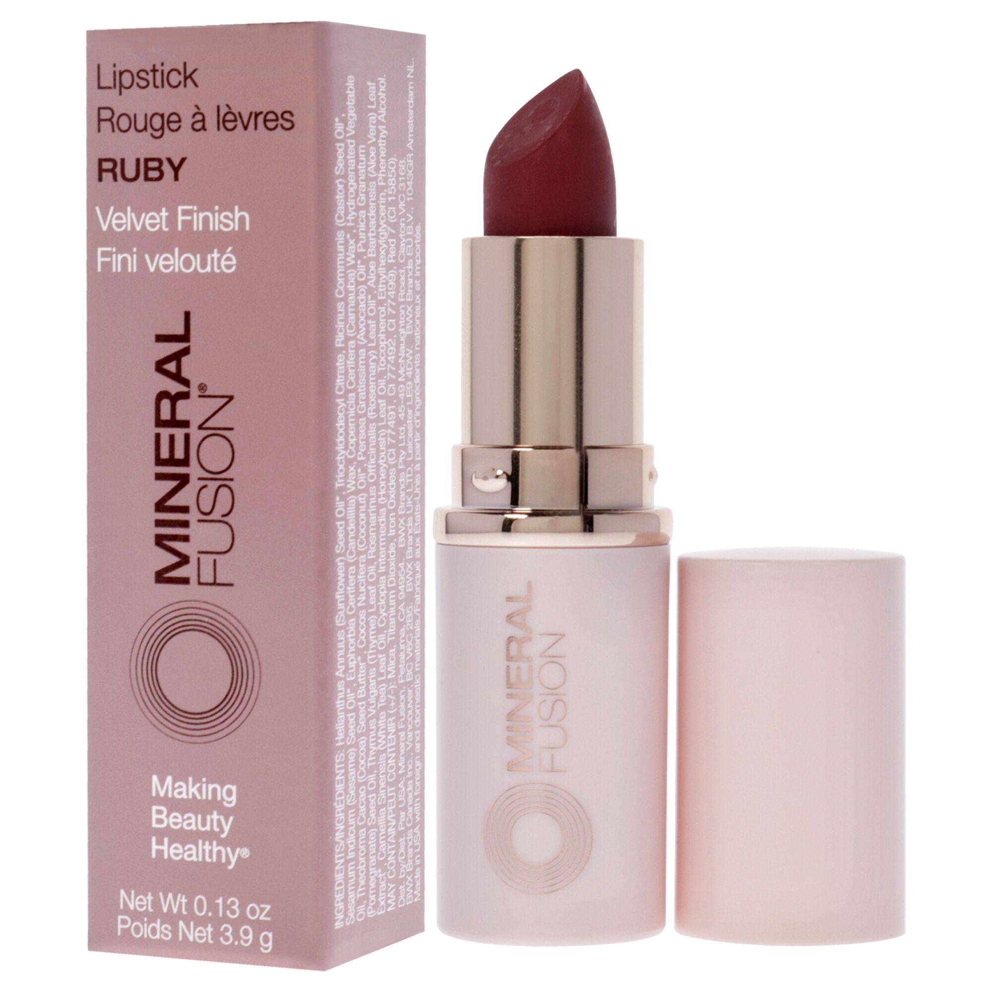 Velvet Finish Lipstick - Ruby by Mineral Fusion for Women - 0.13 oz Lipstick, See Description, alternate image number 3
