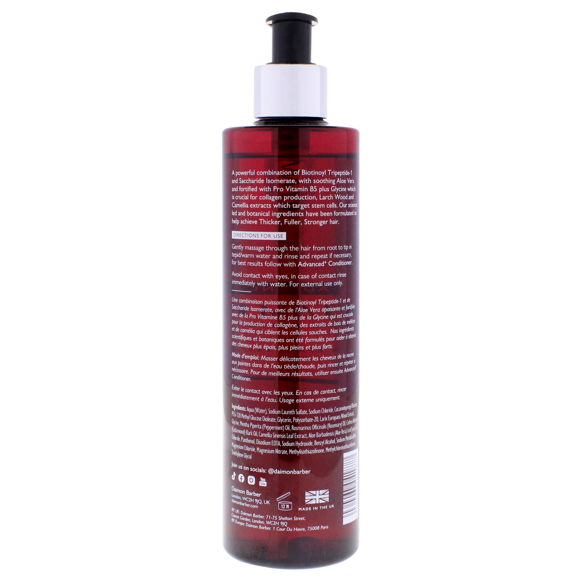 Advanced Plus Shampoo by Daimon Barber for Men - 9.5 oz Shampoo, See Description, alternate image number 1