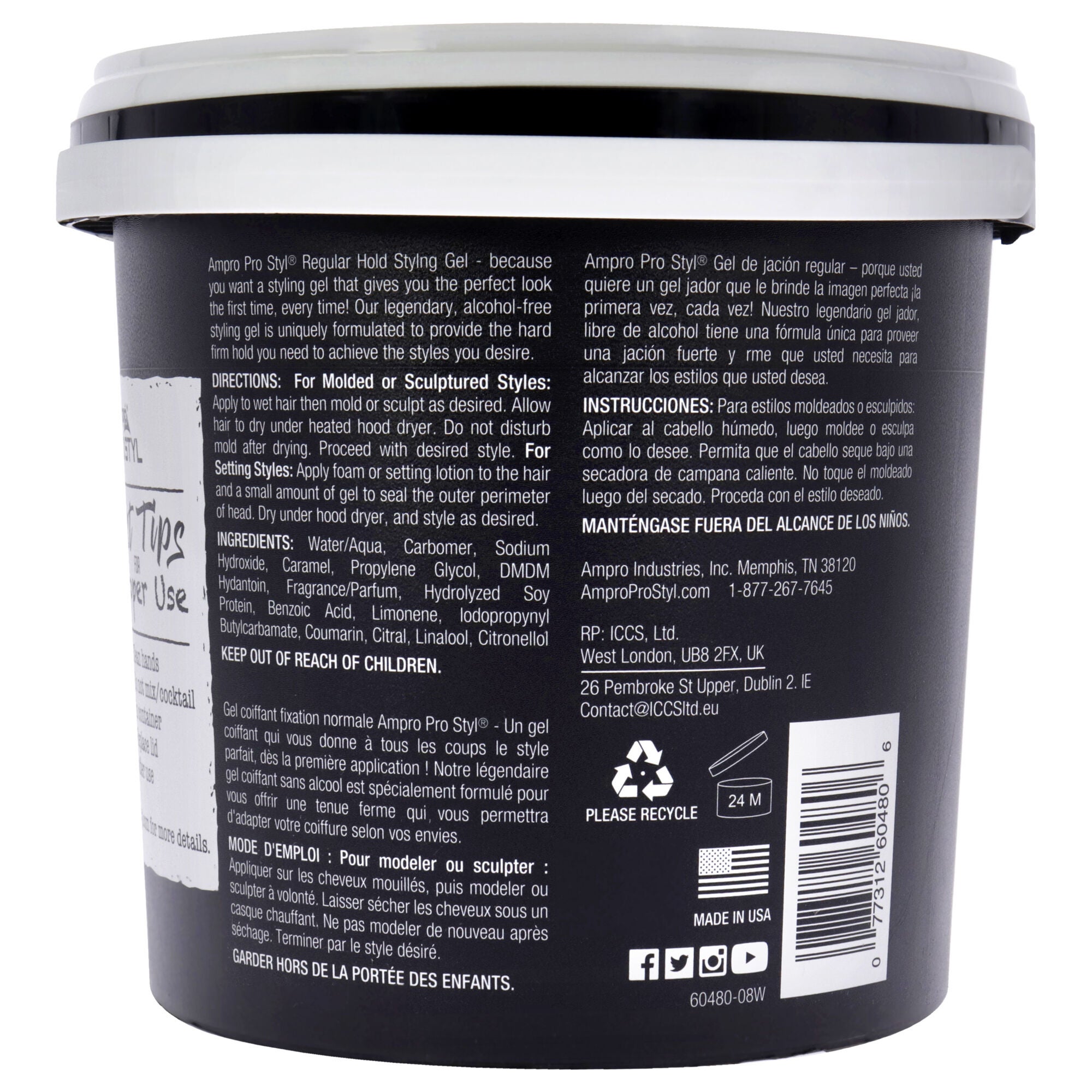 Pro Styl Gel - Regular Hold by Ampro for Women - 80 oz Gel, See Description, alternate image number 1