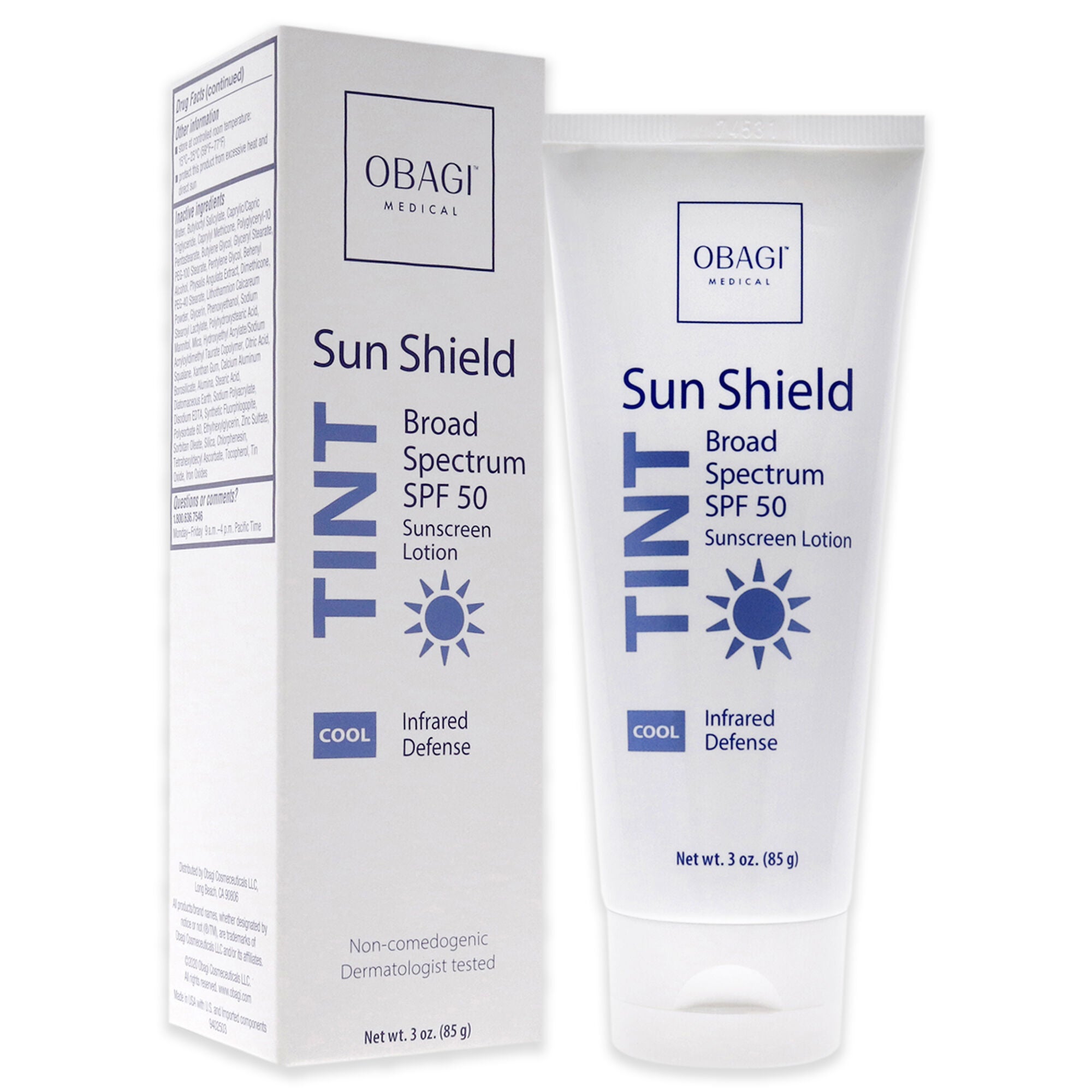 Sun Shield Tint SPF 50 - Cool by Obagi for Unisex - 3 oz Sunscreen, See Description, alternate image number 1