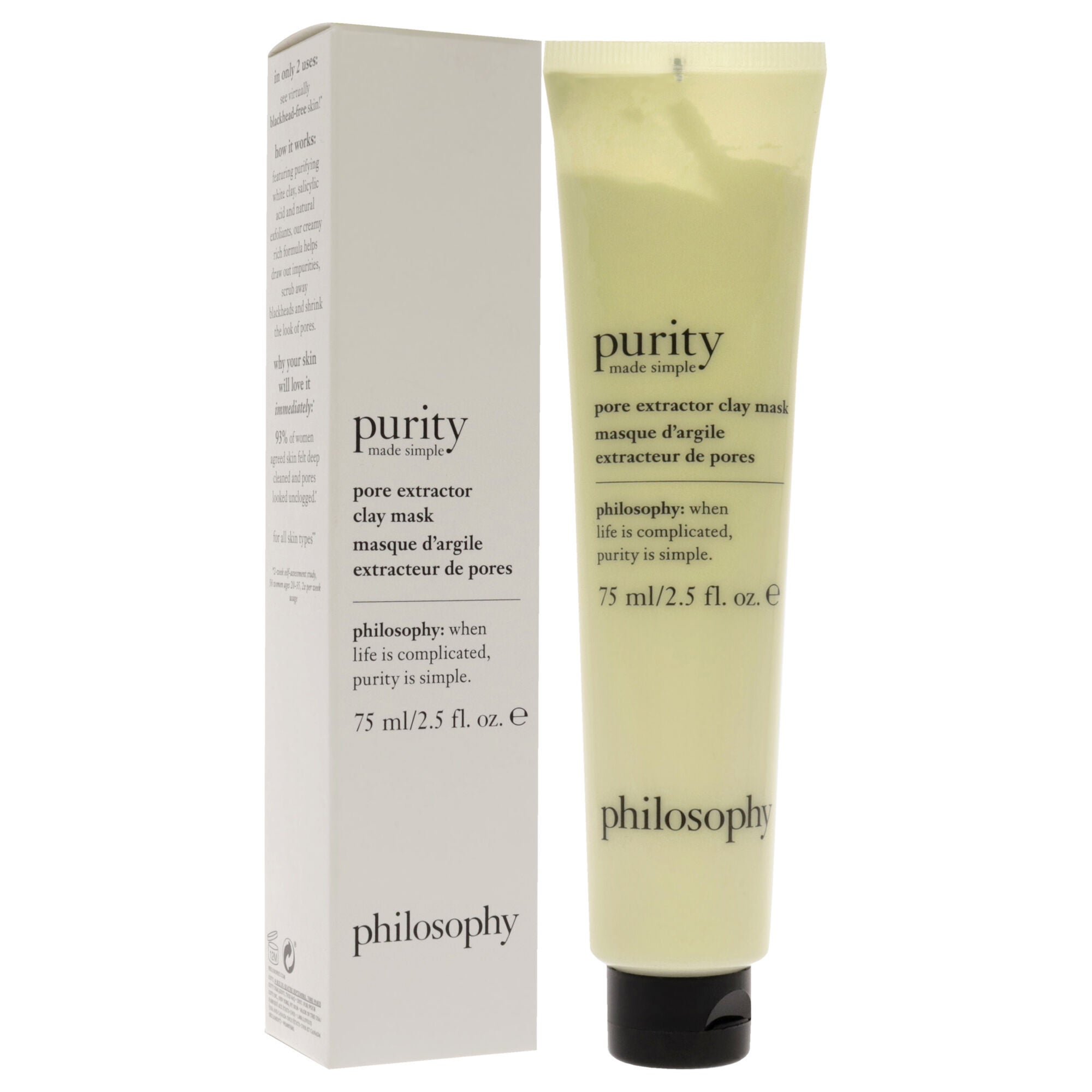 Purity Made Simple Pore Extractor Exfoliating Clay Mask by Philosophy for Unisex - 2.5 oz Mask, See Description, alternate image number 1