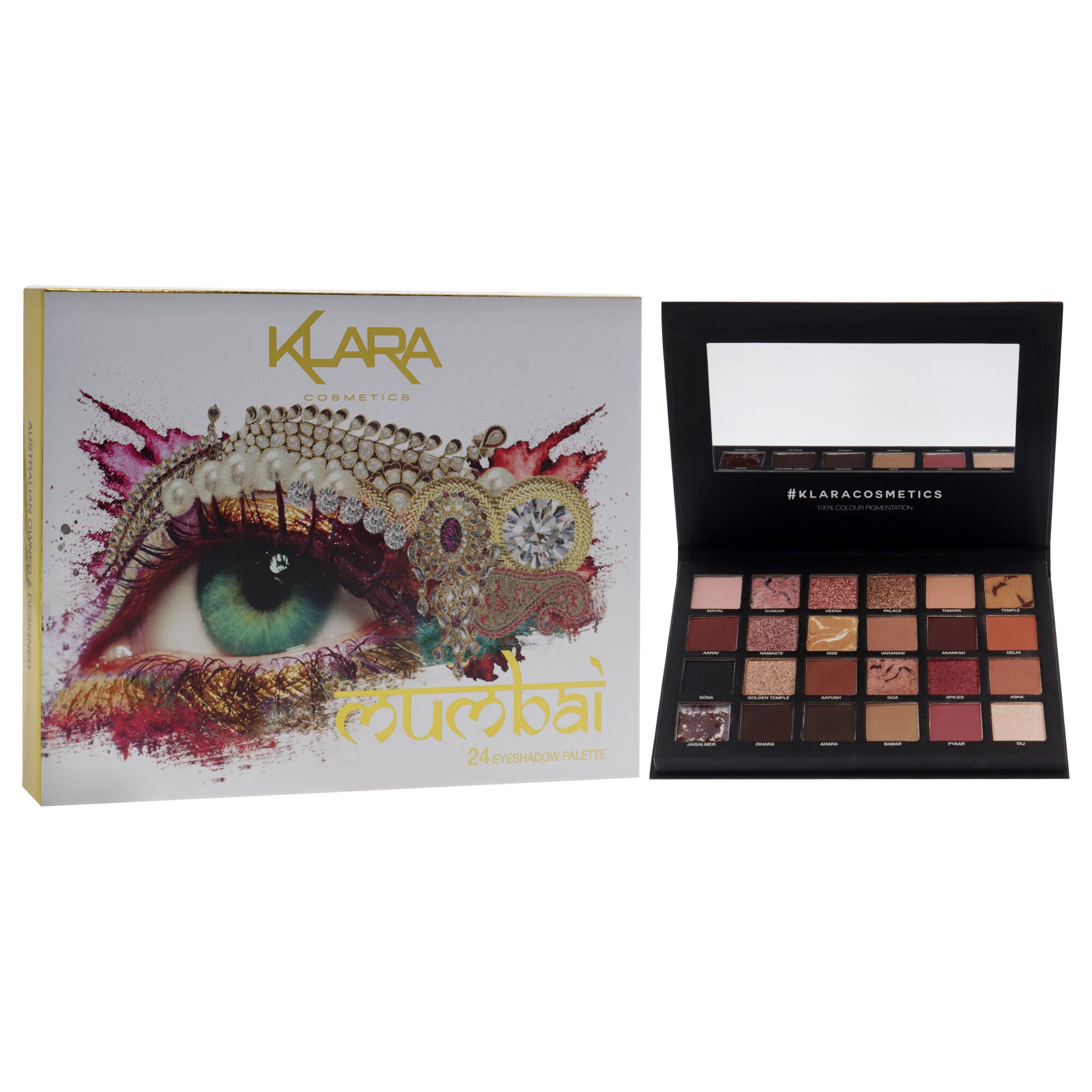 24 Eyeshadow Palette - Mumbai by Klara for Women - 1.68 oz Eye Shadow, See Description, alternate image number 1