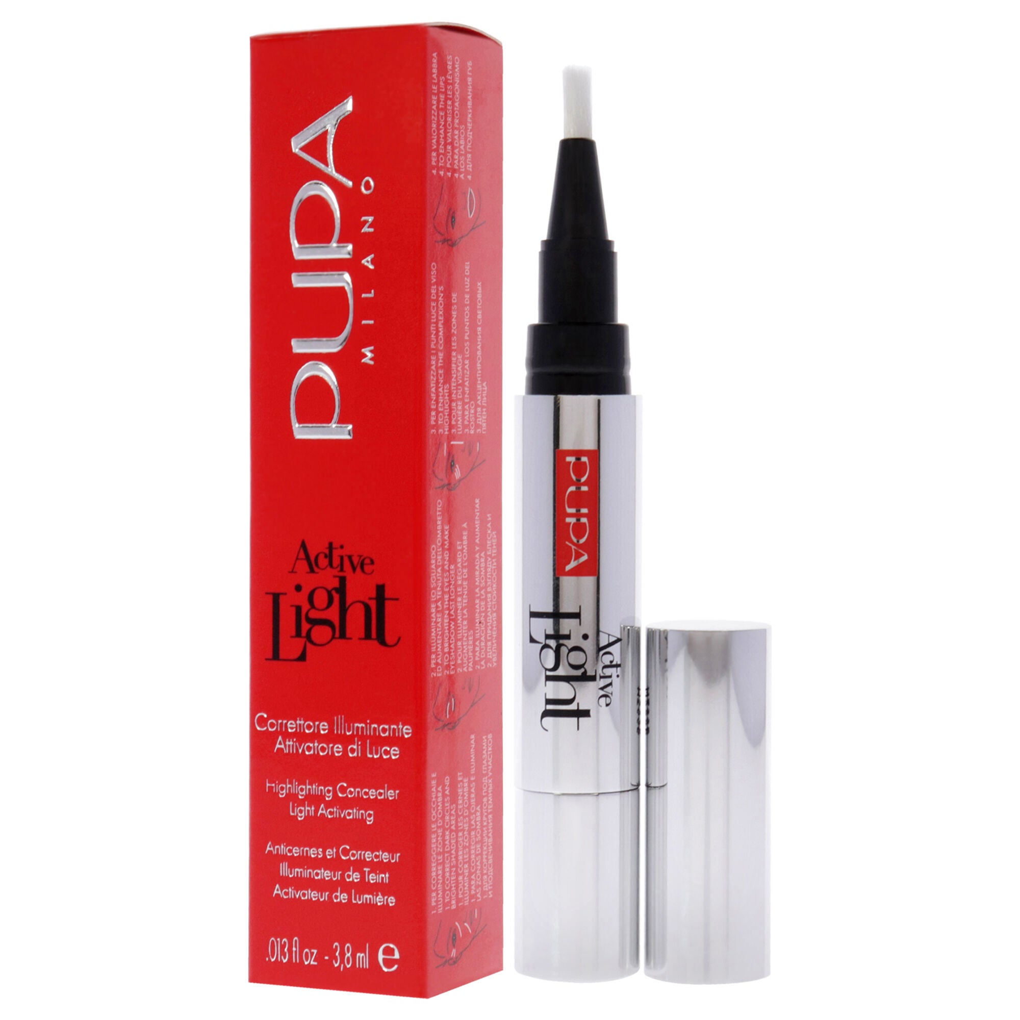 Active Light Highlighting Concealer - 003 Luminous Sand by Pupa Milano for Women - 0.013 oz Concealer, See Description, alternate image number 2