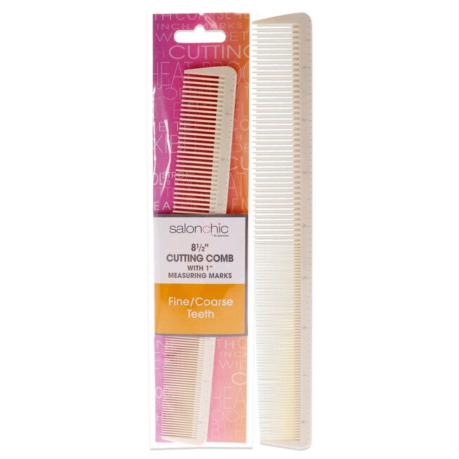 Cutting Comb W-1 Measuring Marks High Heat Resistant 8.5 - Fine-Coarse Teeth by SalonChic for Unisex - 1 Pc Comb, NA, hi-res image number null