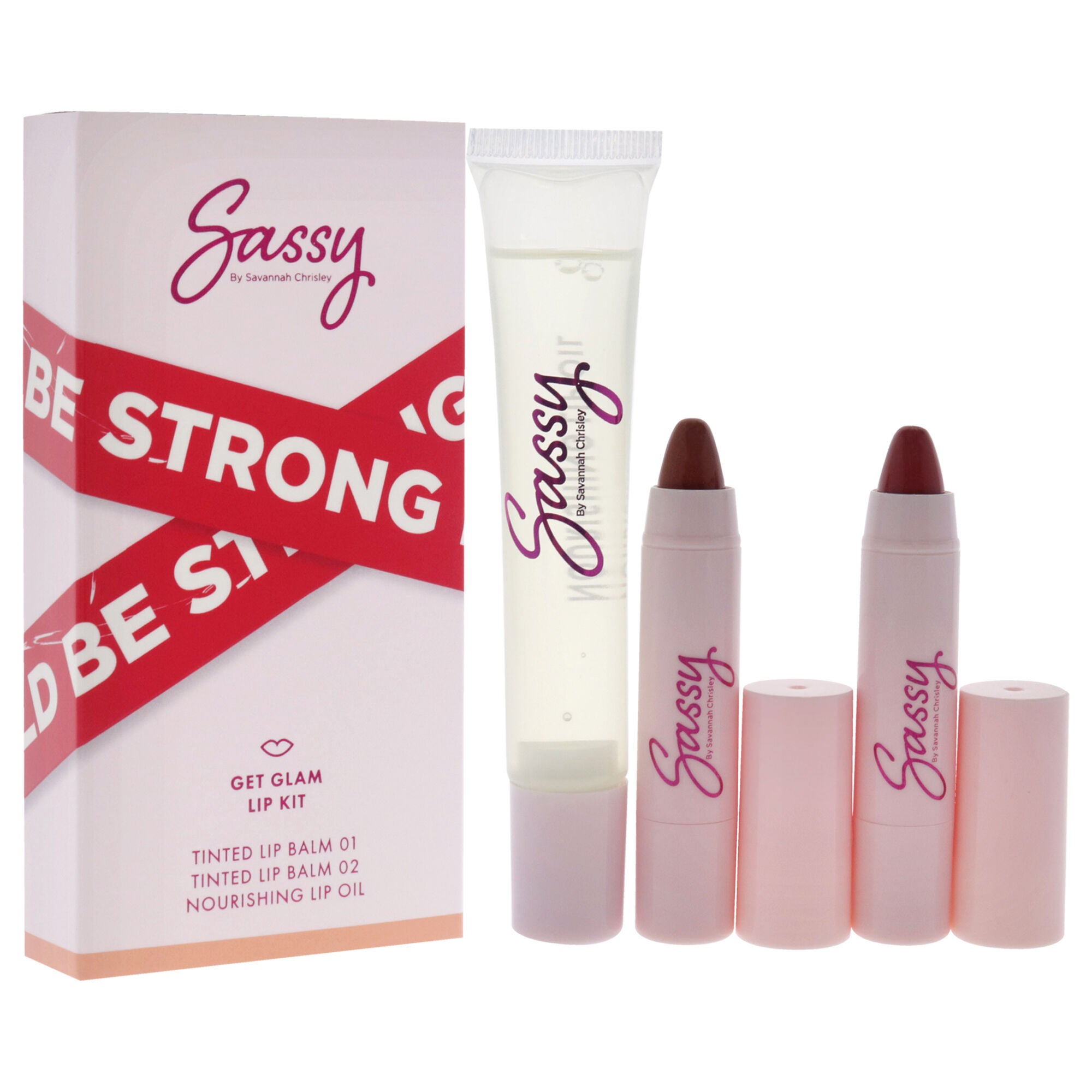 Breakup Collection Lip Kit - Get Glam by Sassy by Savannah Chrisley for Women - 3 Pc Nourishing Lip Oil, 2Pc Tinted Lip Balms, See Description, alternate image number 2