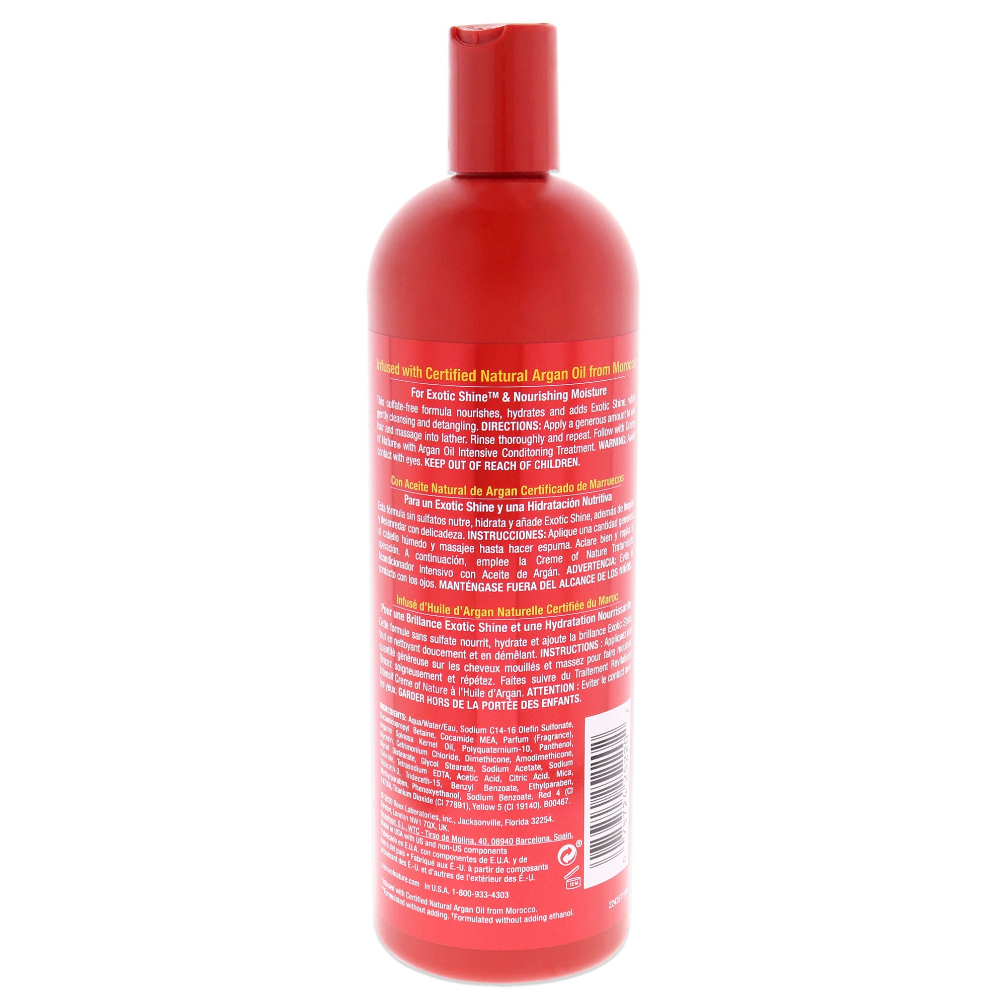 Argan Oil Sulfate-free Moisture and Shine Shampoo by Creme of Nature for Unisex - 20 oz Shampoo, , alternate image number 3