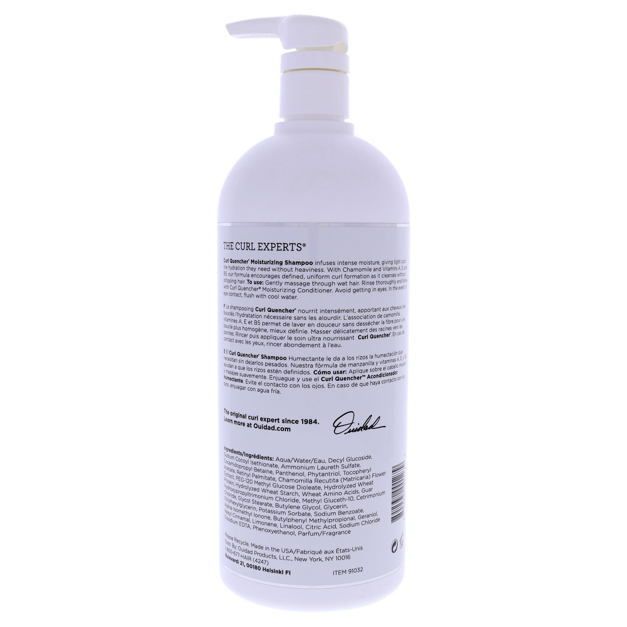 Curl Quencher Moisturizing Shampoo by Ouidad for Unisex - 33.8 oz Shampoo, See Description, alternate image number 2