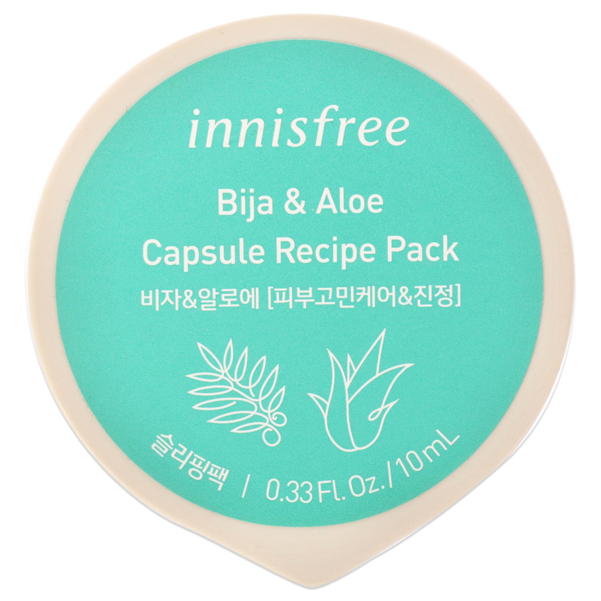 Capsule Recipe Pack Mask - Bija and Aloe by Innisfree for Unisex - 0.33 oz Mask, See Description, hi-res image number 0