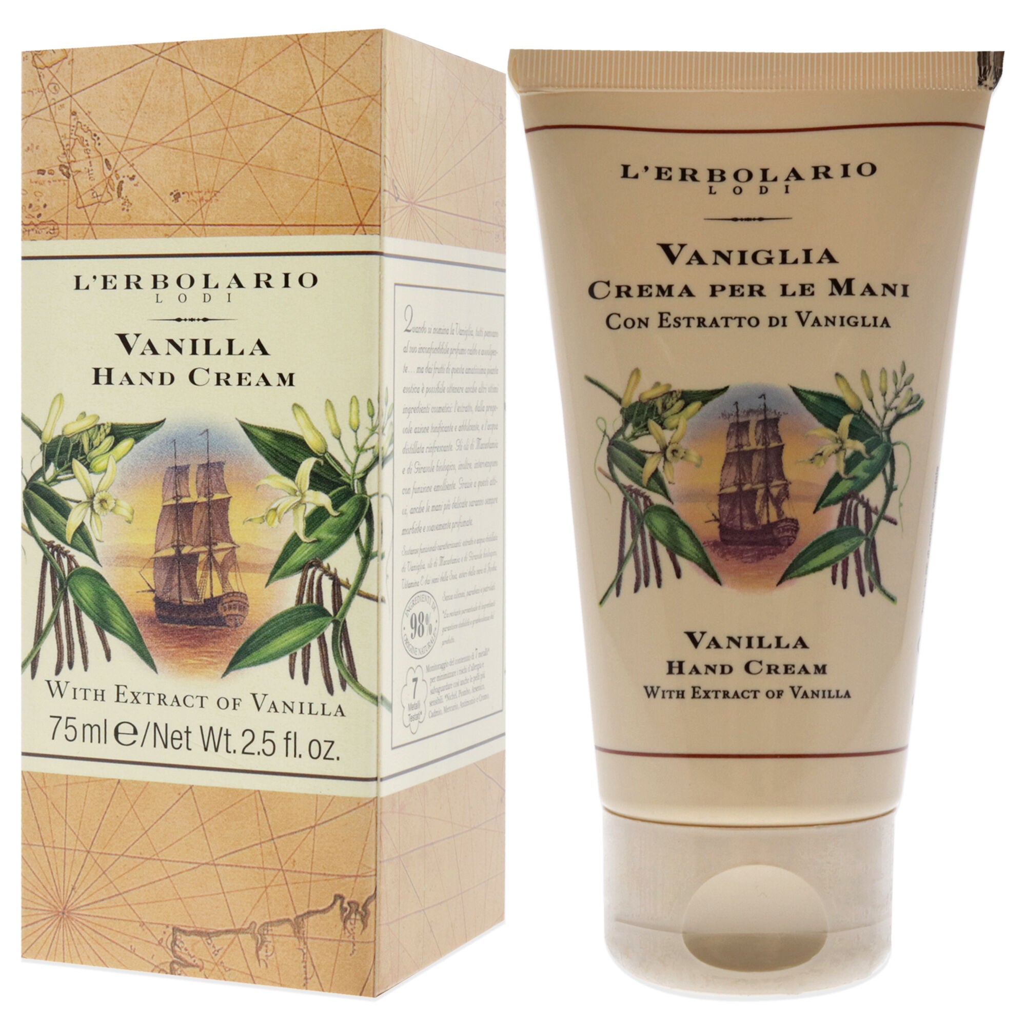 Vanilla Hand Cream by Lerbolario for Women - 2.5 oz Cream, See Description, alternate image number 3