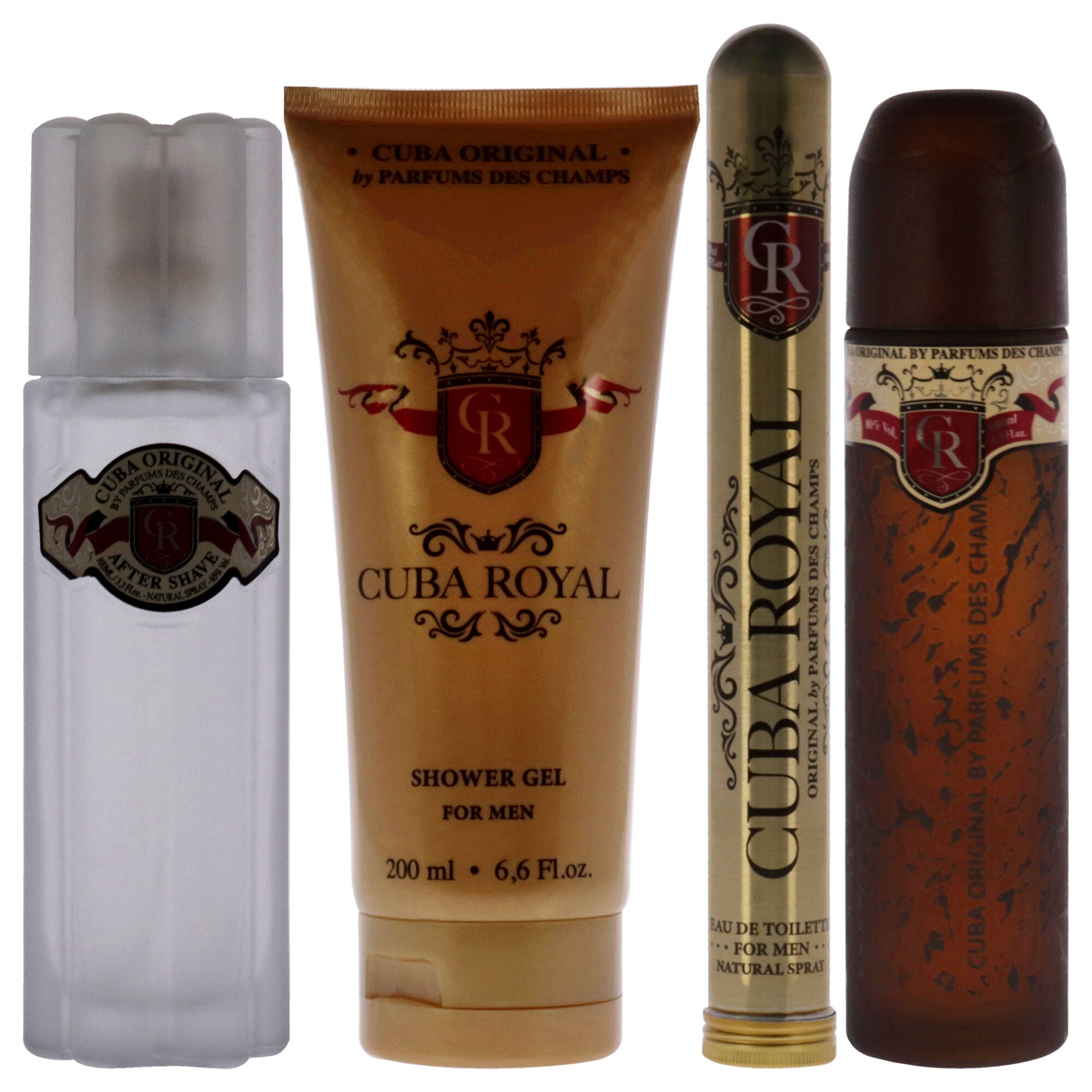Cuba Royal by Cuba for Men - 4 Pc Gift Set 3.3oz EDT Spray, 1.17oz EDT Spray, 3.3oz After Shave, 6.7oz Shower Gel, See Description, alternate image number 1