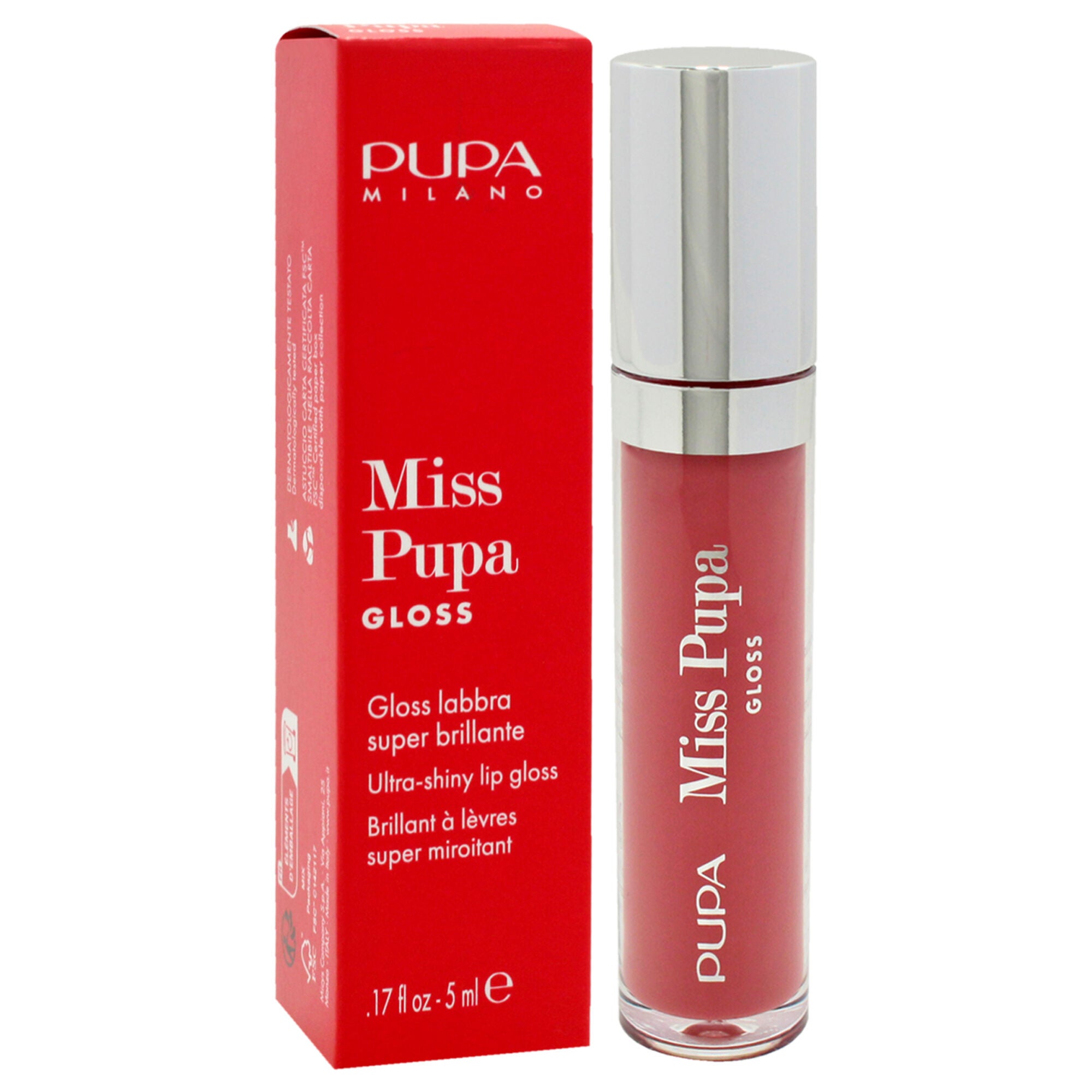 Miss Pupa Gloss Ultra-Shine Lip Gloss - 402 Blossom Pink by Pupa Milano for Women - 0.17 oz Lip Gloss, See Description, alternate image number 2