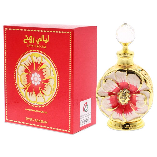 Layali Rouge by Swiss Arabian for Women - 0.5 oz Parfum Oil, , alternate image number null