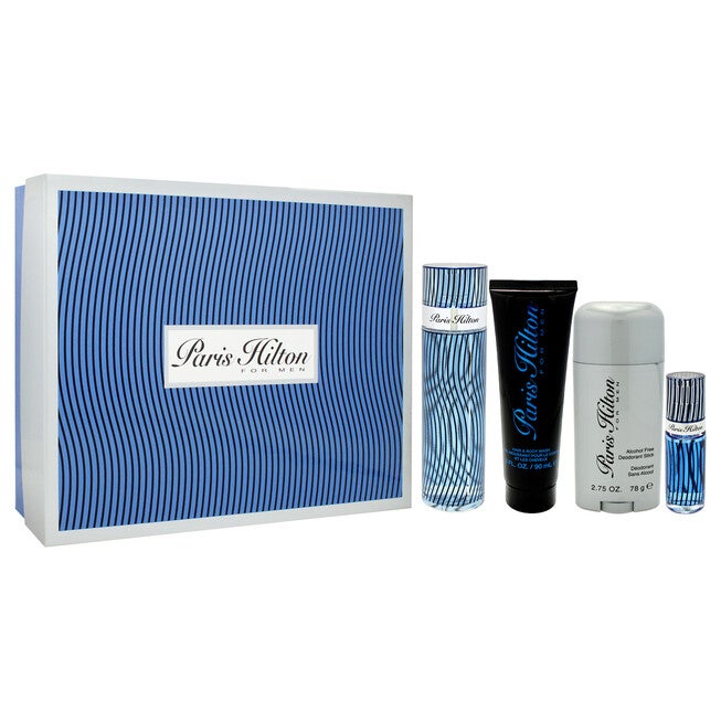 Paris Hilton by Paris Hilton for Men - 4 Pc Gift Set 3.4oz EDT Spray, 3oz Hair and Body Wash, 2.75oz Alcohol Free Deodorant Stick, 0.34oz EDT Spray, NA, alternate image number null