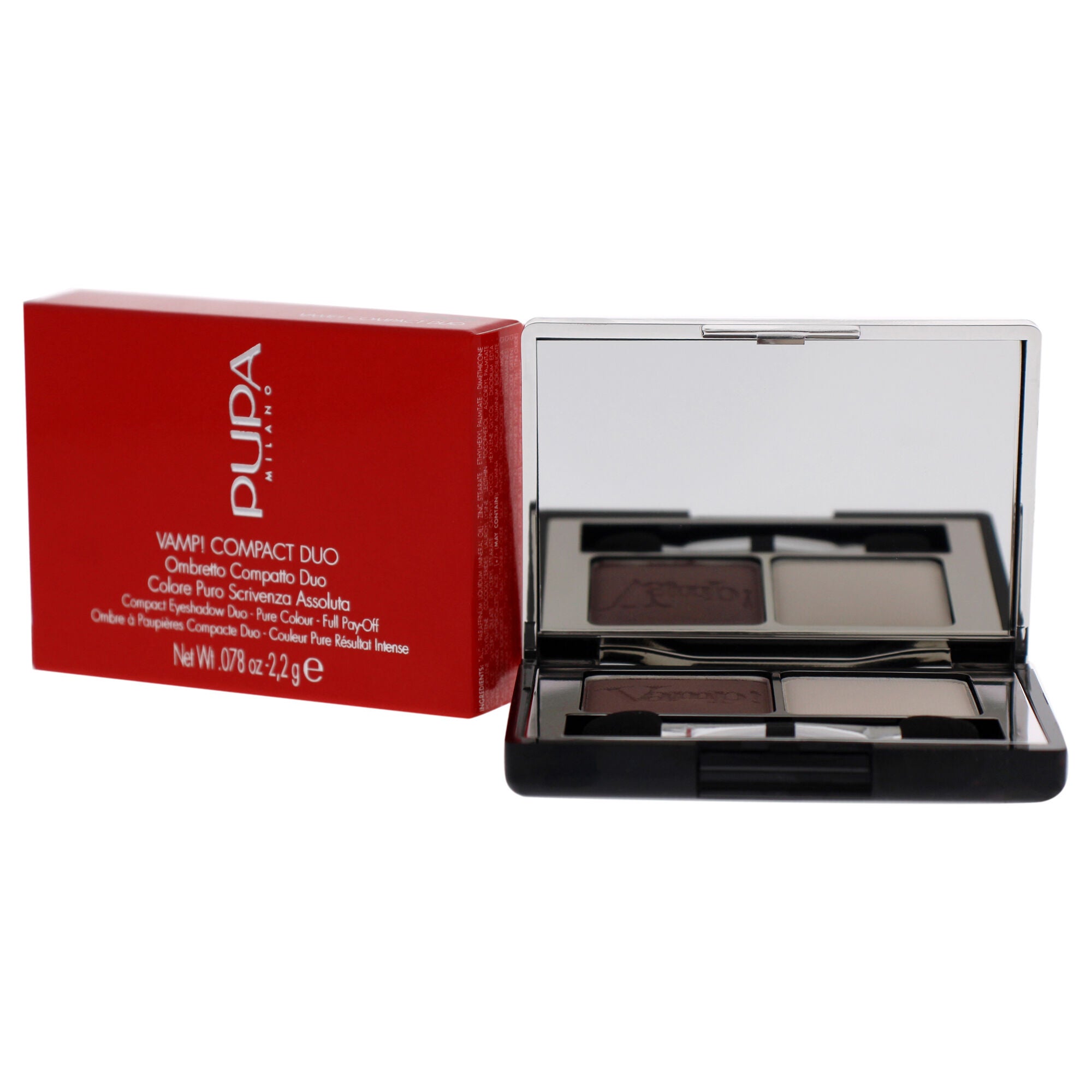 Vamp! Compact Duo Eyeshadow - 006 Brown Vanilla by Pupa Milano for Women - 0.078 oz Eye Shadow, See Description, alternate image number 3