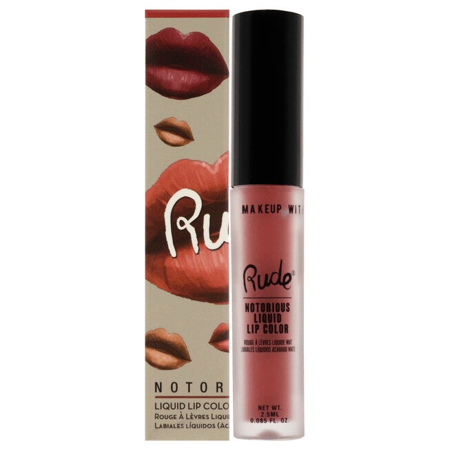 Notorious Rich Long Liquid Lip Color - Sinister Villain by Rude Cosmetics for Women - 0.1 oz Lip Color, NA, hi-res image number null