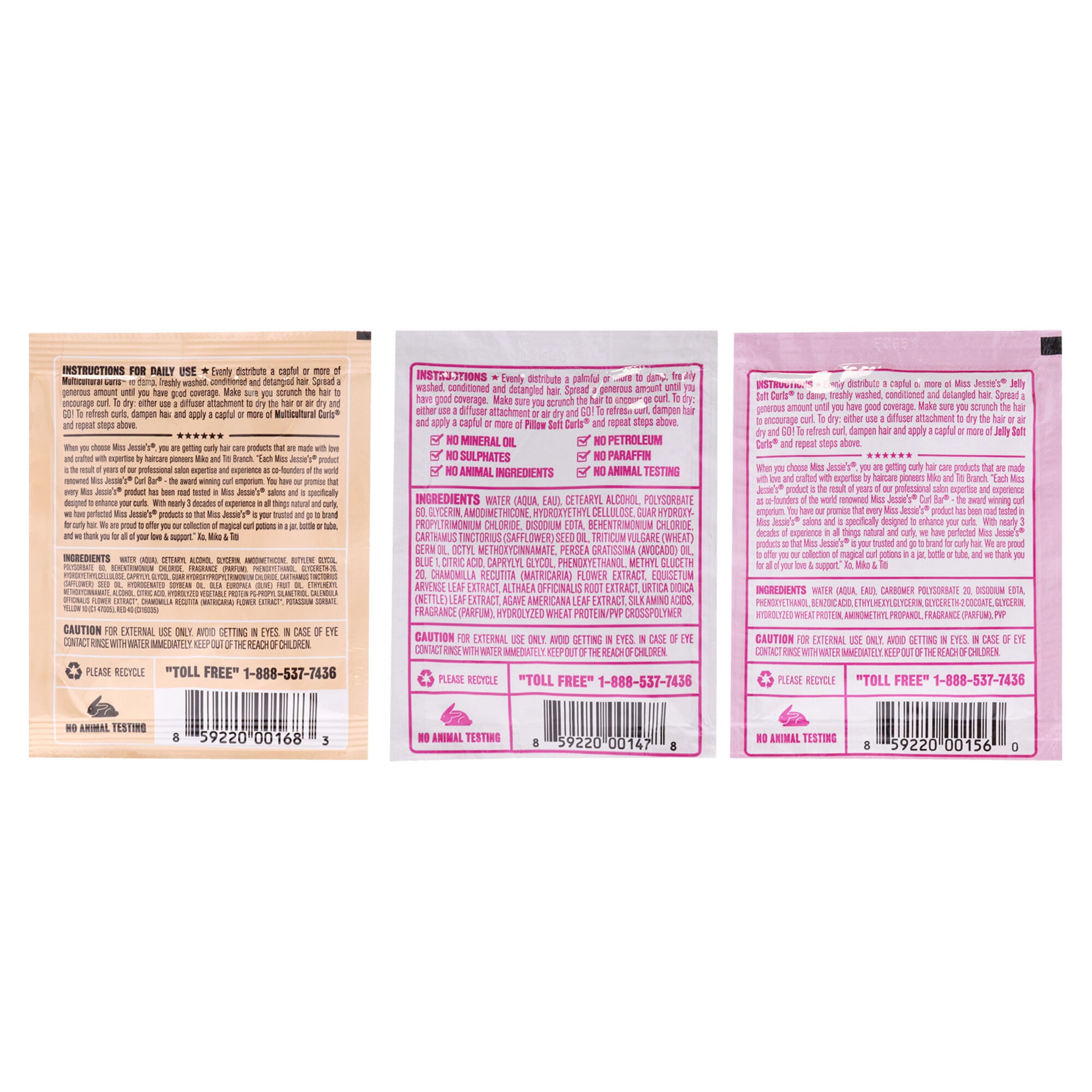 Pillow Soft Curls With Jelly Soft Curl and Multi Cultural Curls Kit by Miss Jessies for Unisex - 3 Pc Kit 1oz Lotion, 1oz Gel, 1oz Cream, , alternate image number 3