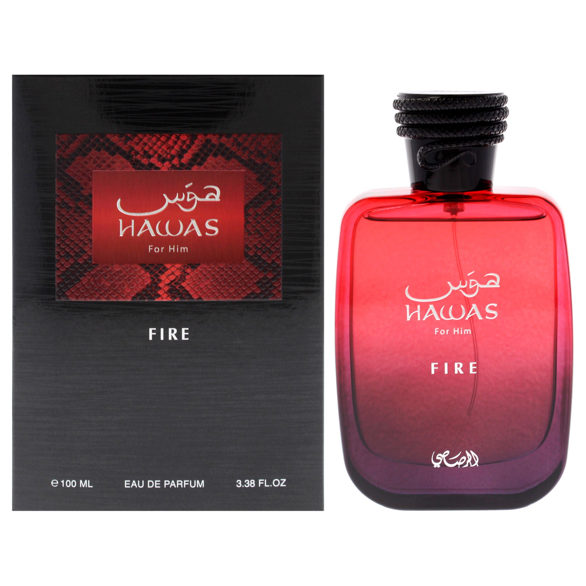 Hawas Collection - Hawas Fire by Rasasi for Men - 3.38 oz EDP Spray, Clear, hi-res image number 0