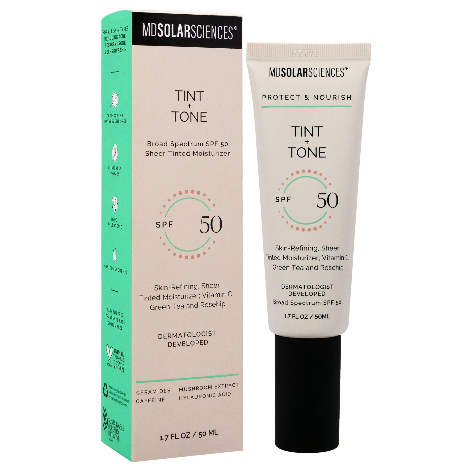 Tint Plus Tone SPF 50 by MDSolarSciences for Women - 1.7 oz Moisturizer, See Description, alternate image number 1