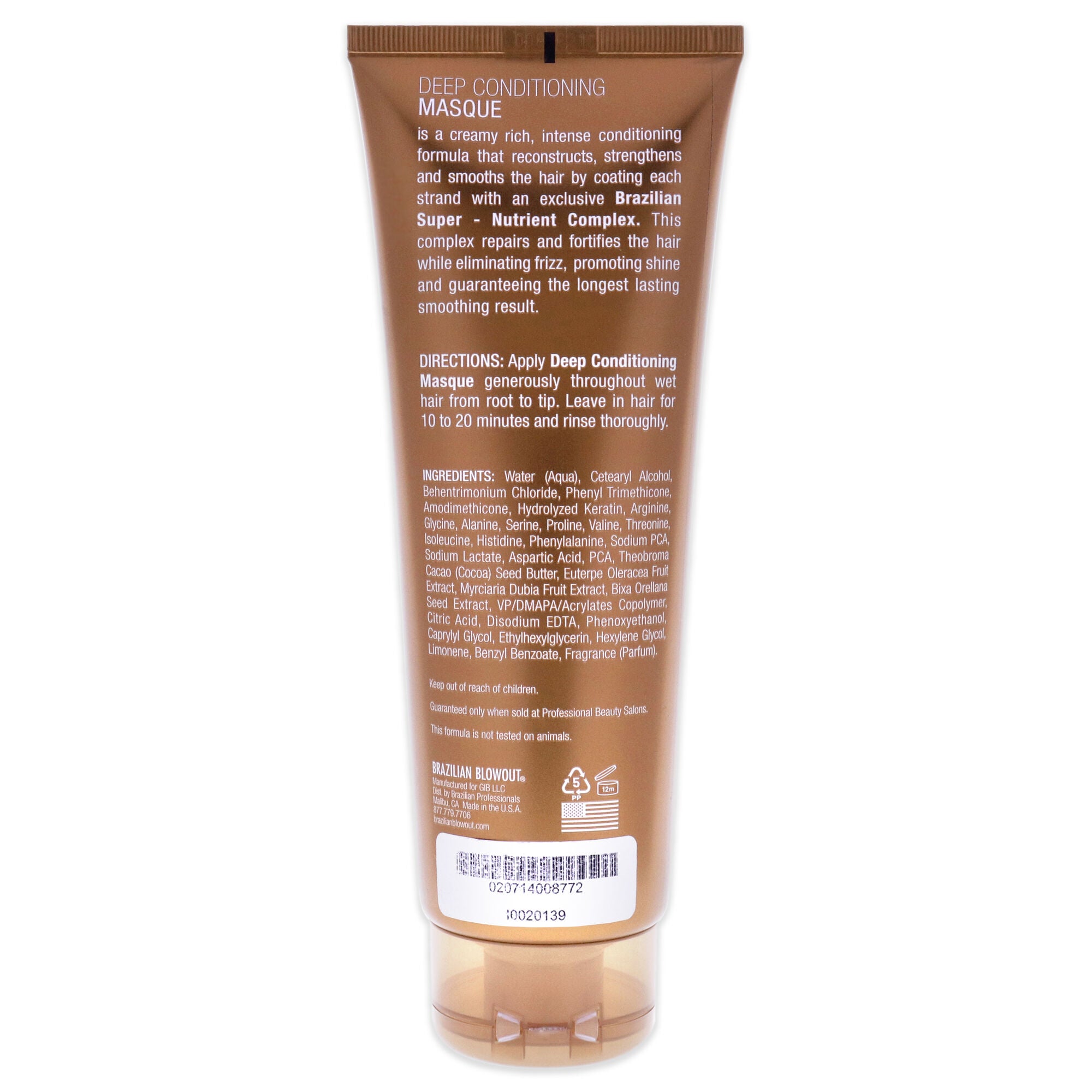Acai Deep Conditioning Masque by Brazilian Blowout for Unisex - 8 oz Masque, See Description, alternate image number 2