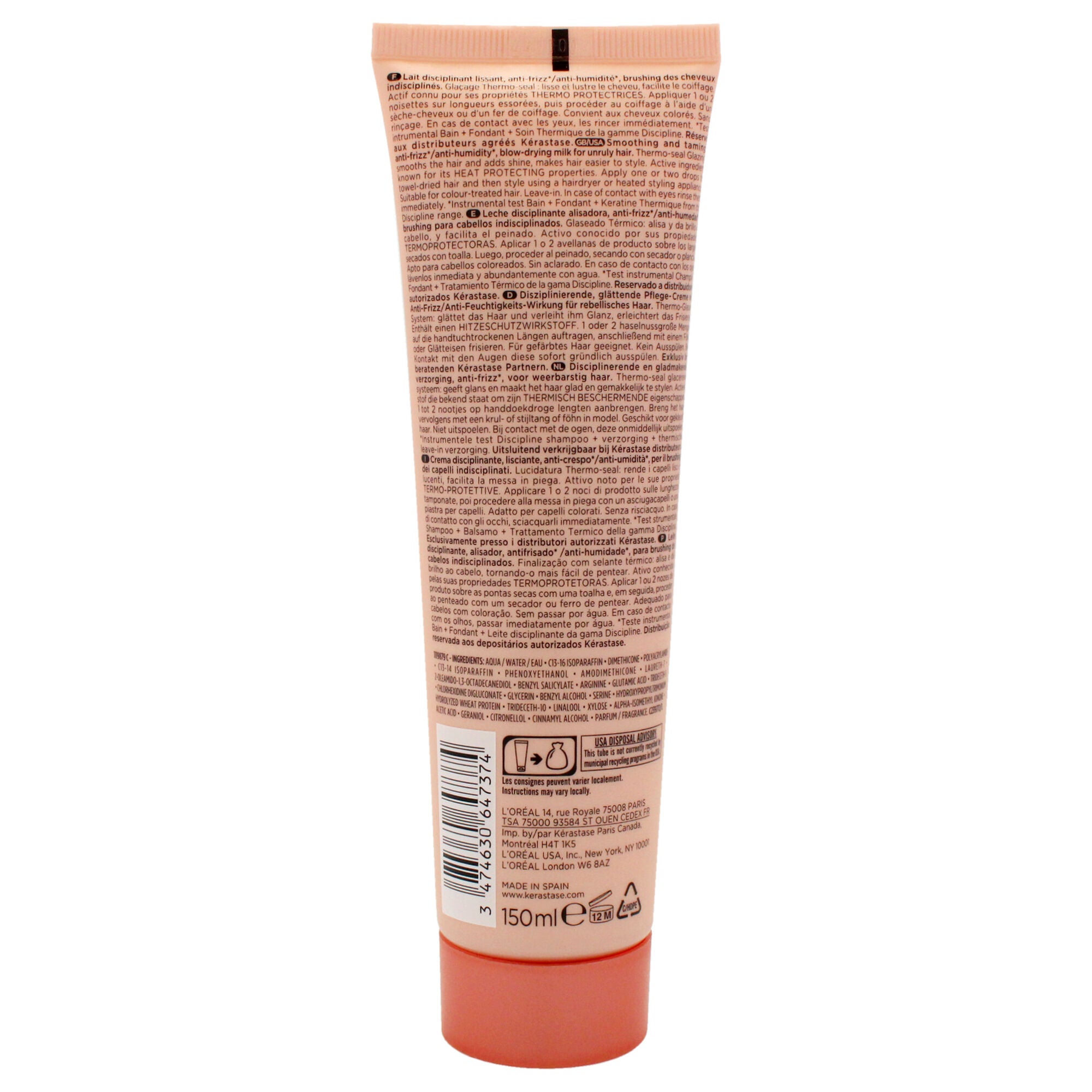 Discipline Keratine Thermique Smoothing Taming Milk Anti-Frizz by Kerastase for Unisex - 5.1 oz Treatment, See Description, alternate image number 4