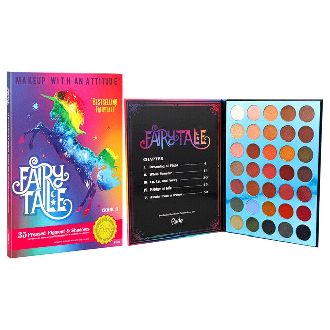 Fairy Tale 35 Eyeshadow Palette - Book 3 by Rude Cosmetics for Women - 1.34 oz Eye Shadow, See Description, alternate image number 1