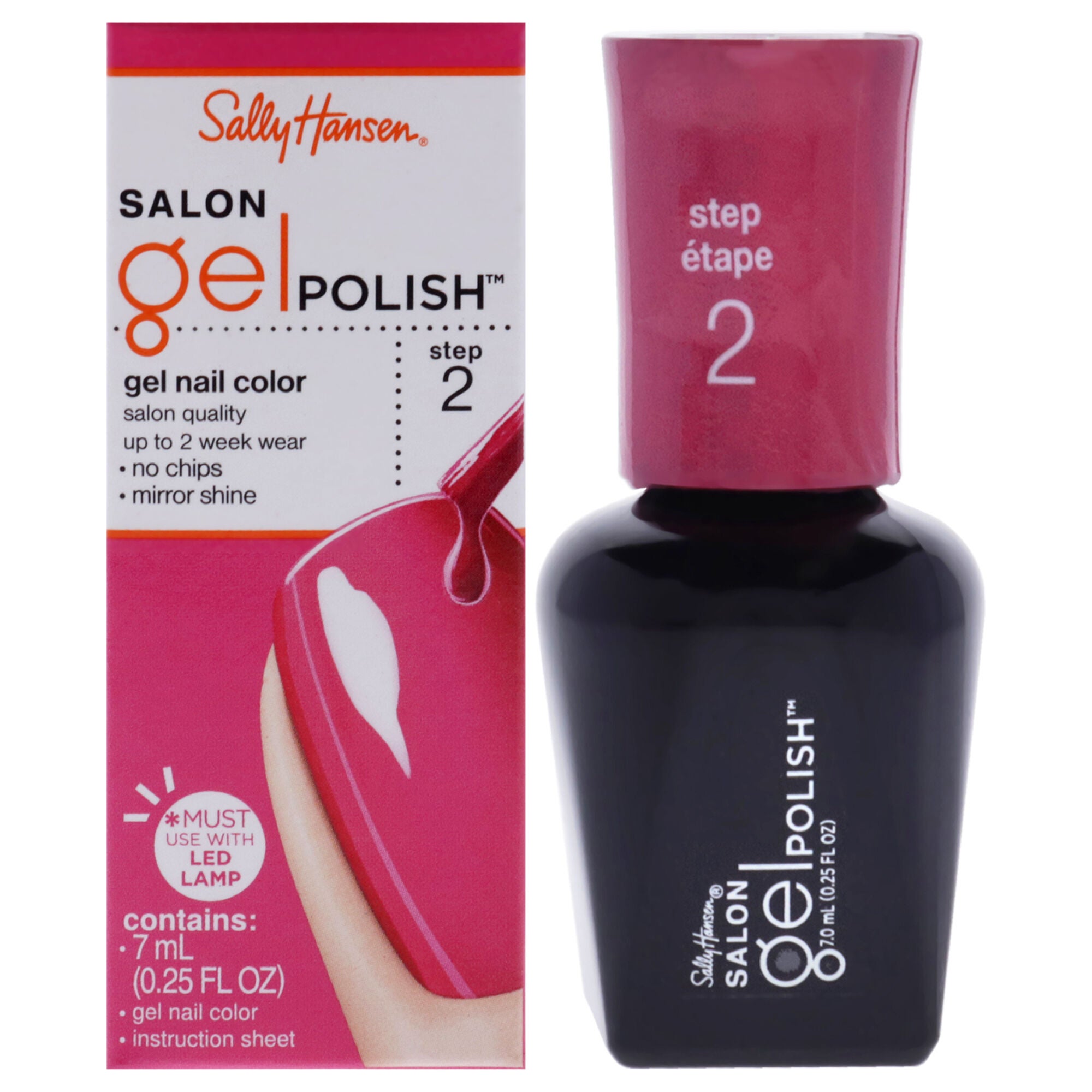 Salon Gel Polish - 210 Back To The Fuchsia by Sally Hansen for Women - 0.25 oz Nail Polish, See Description, hi-res image number 0