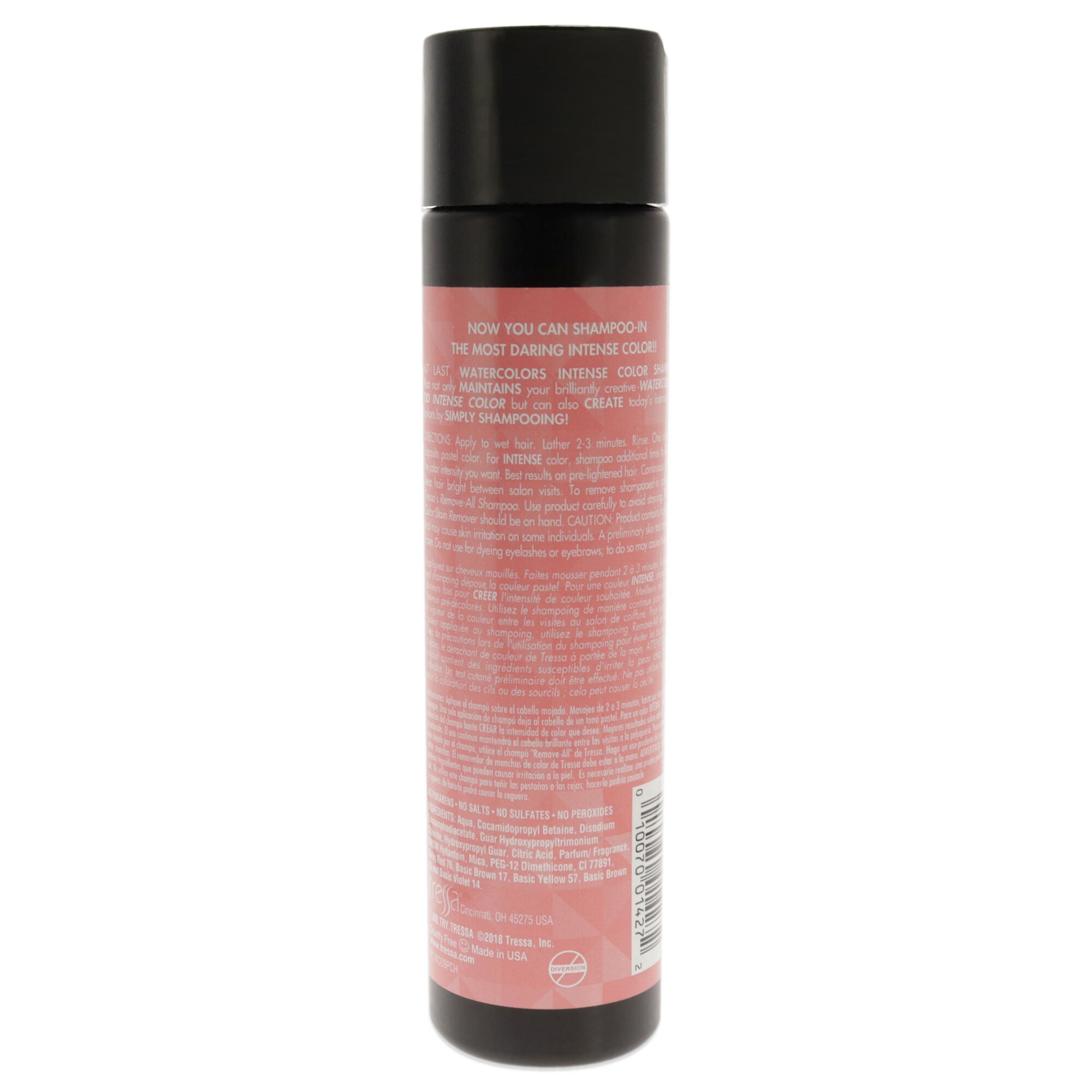 Watercolors Intense Shampoo - Peach by Tressa for Unisex - 8.5 oz Shampoo, See Description, alternate image number 2