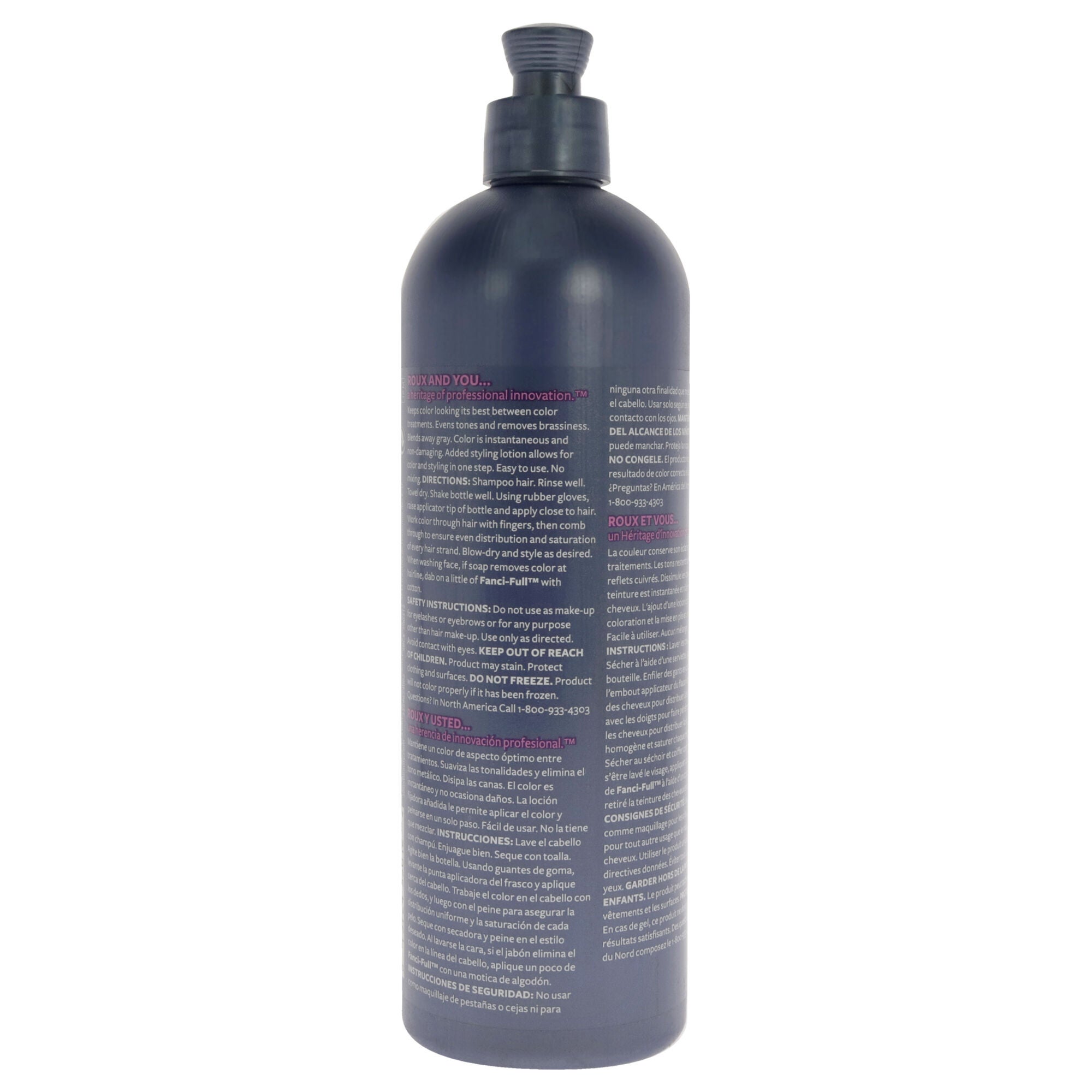 Fanci-Full Rinse Instant Hair Color - 12 Black Radiance by Roux for Unisex - 15.2 oz Hair Color, See Description, alternate image number 1