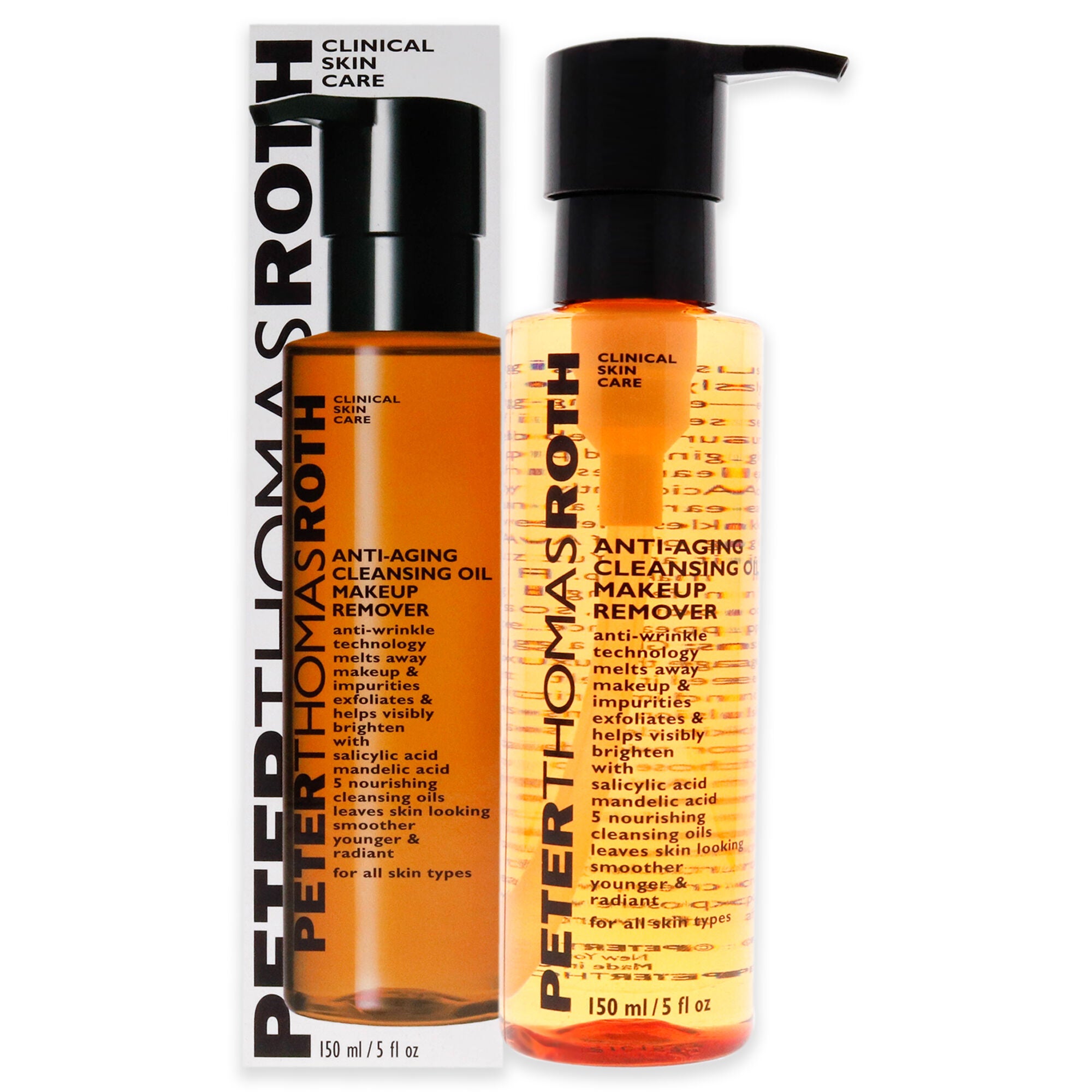Anti-Aging Cleansing Oil Makeup Remover by Peter Thomas Roth for Unisex - 5 oz Makeup Remover, See Description, hi-res image number 0