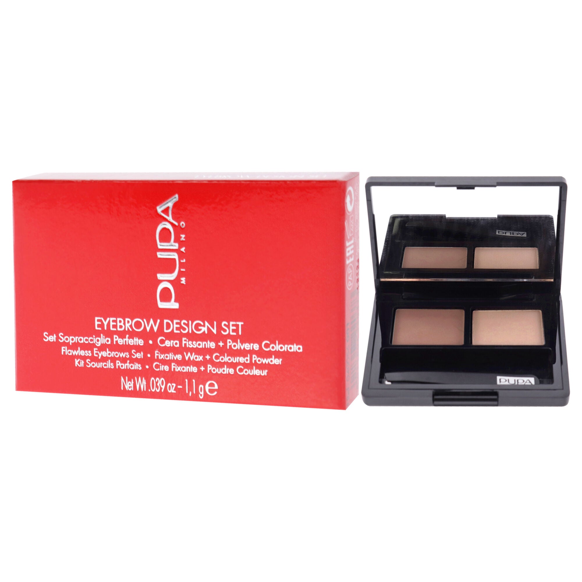 Eyebrow Design Set - 001 Blond by Pupa Milano for Women - 3 Pc 0.039oz Eyebrow, Brush, Tweezers, , alternate image number 7