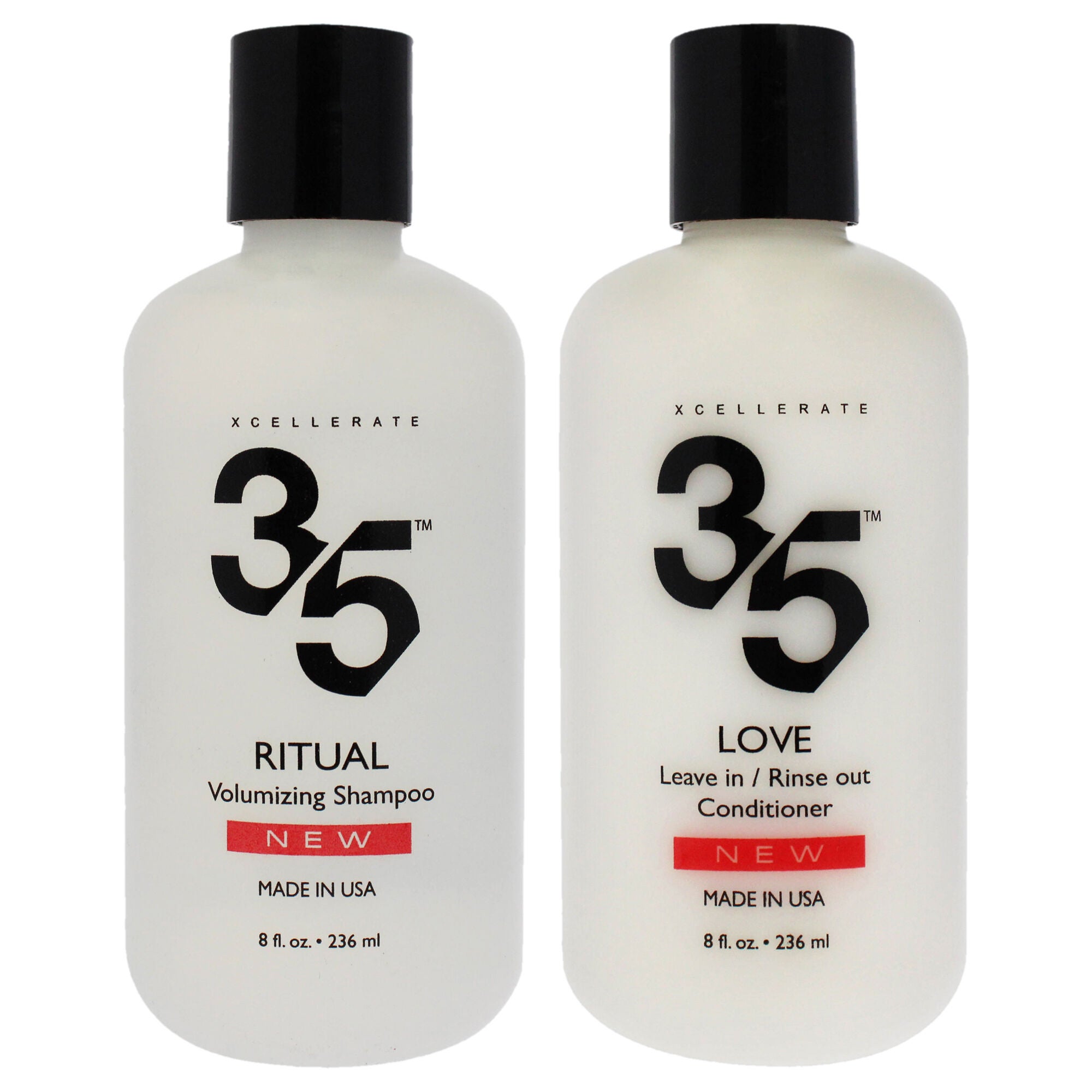 Ritual Volumizing Shampoo and Love Leave-In Conditioner Kit by Xcellerate35 for Unisex - 2 Pc Kit 8oz Shampoo, 8oz Conditioner, White, hi-res image number 0