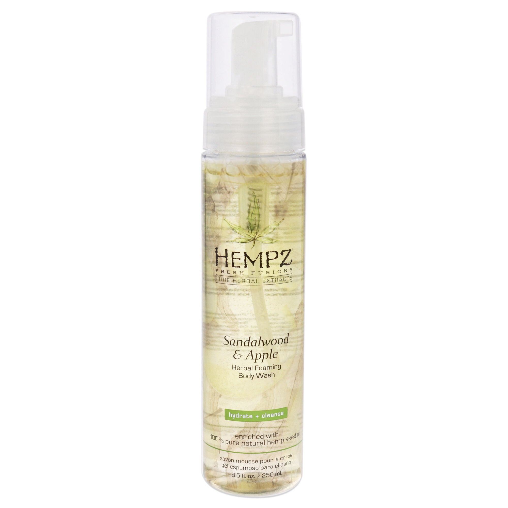 Fresh Fusions Sandalwood and Apple Herbal Foaming Body Wash by Hempz for Unisex - 8.5 oz Body Wash, See Description, hi-res image number 0