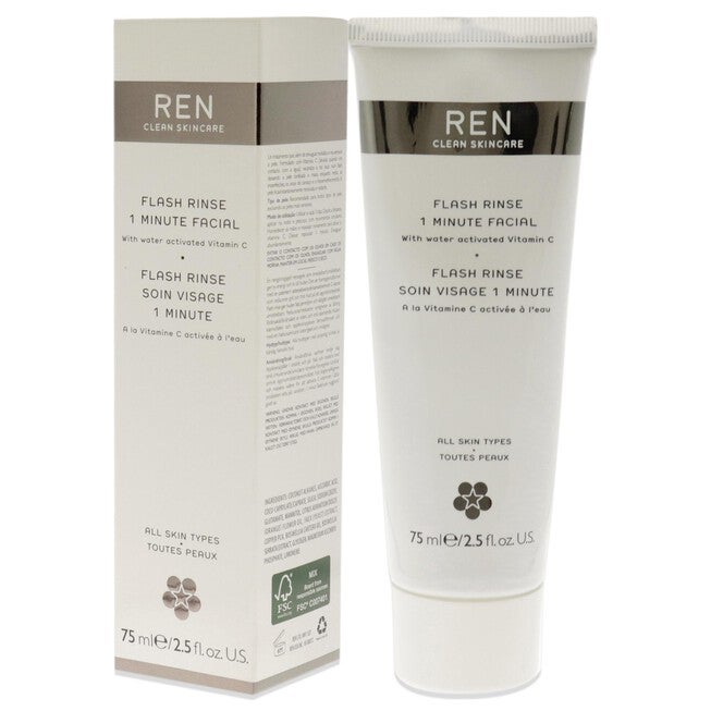 Flash Rinse 1 Minute Facial by REN for Unisex - 2.5 oz Rinse, , alternate image number null