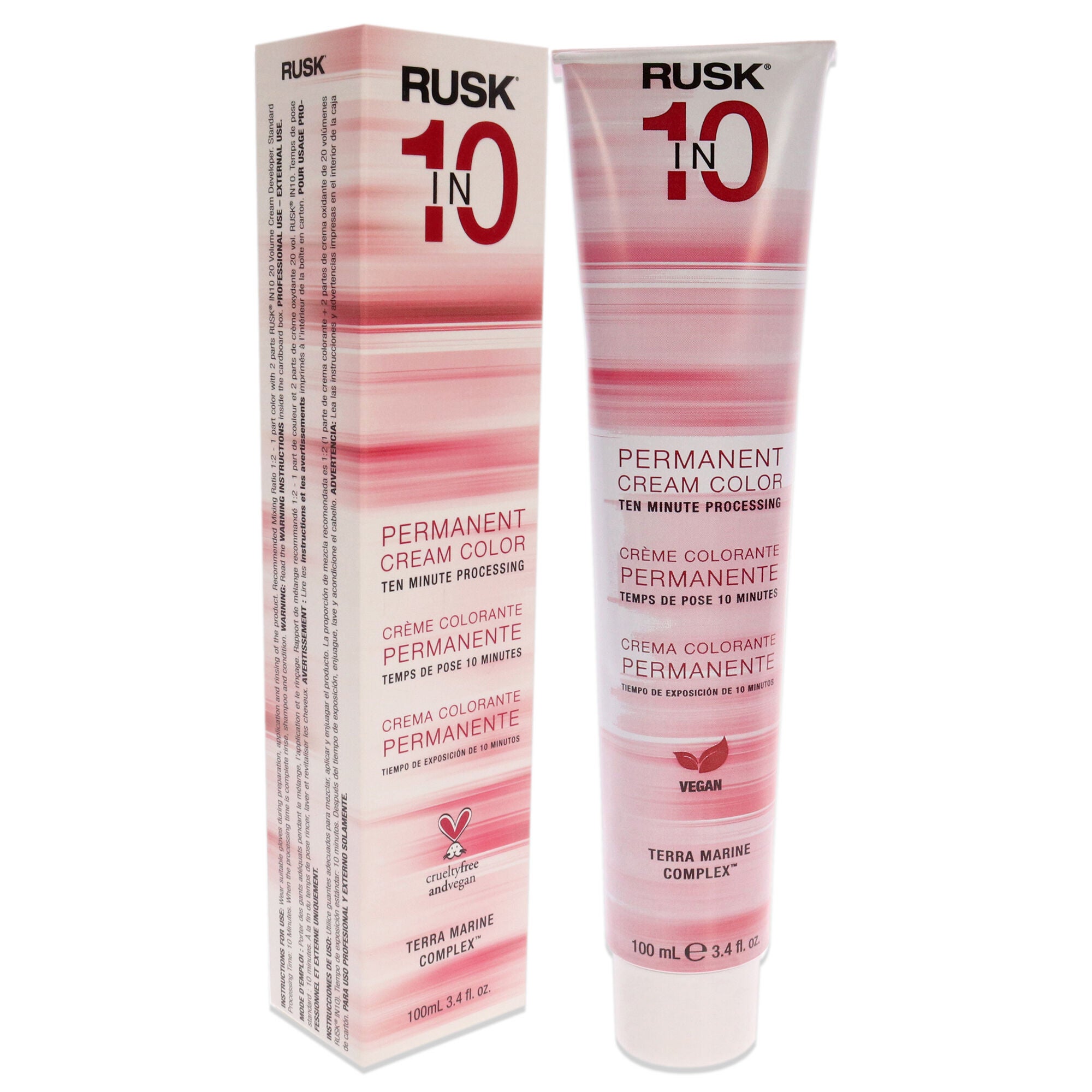 Permanent Cream Color In10 - 6CG Dark Copper Golden Blonde by Rusk for Unisex - 3.4 oz Hair Color, See Description, alternate image number 2