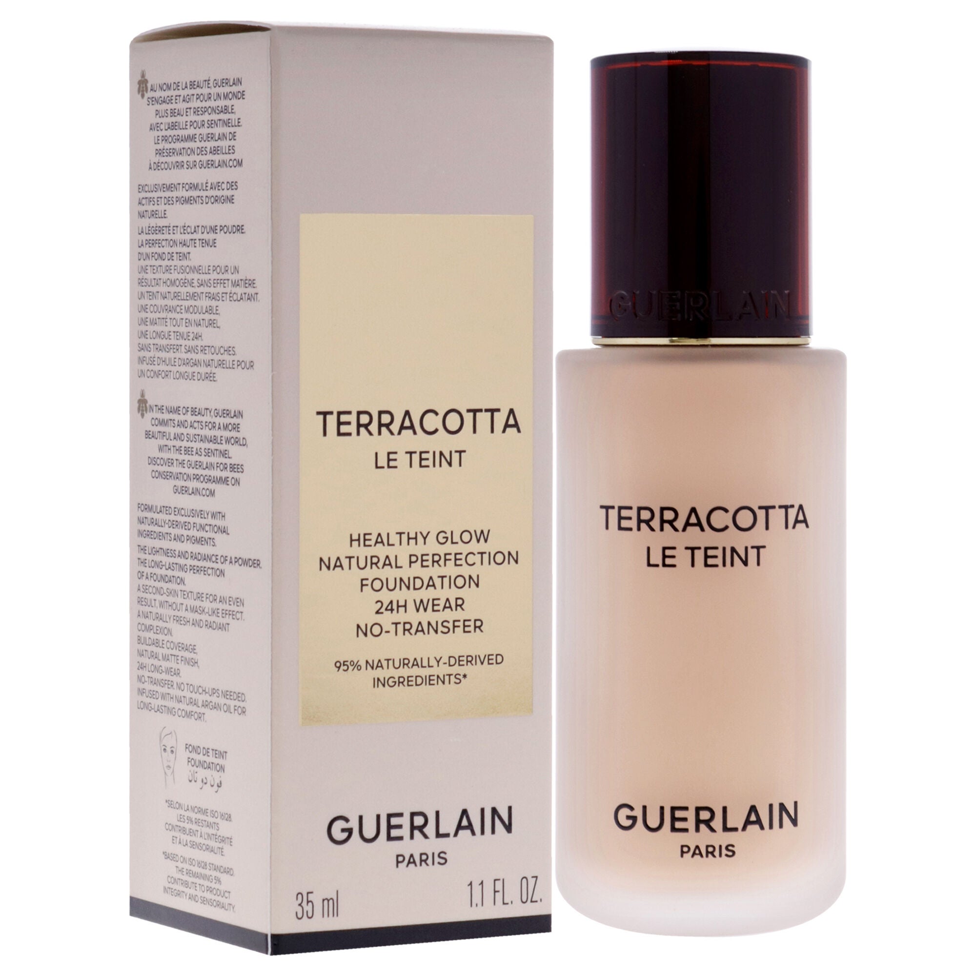 Terracotta Le Teint 24H Wear No-Transfer Foundation - 2N Neutral by Guerlain for Women - 1.1 oz Foundation, See Description, alternate image number 1
