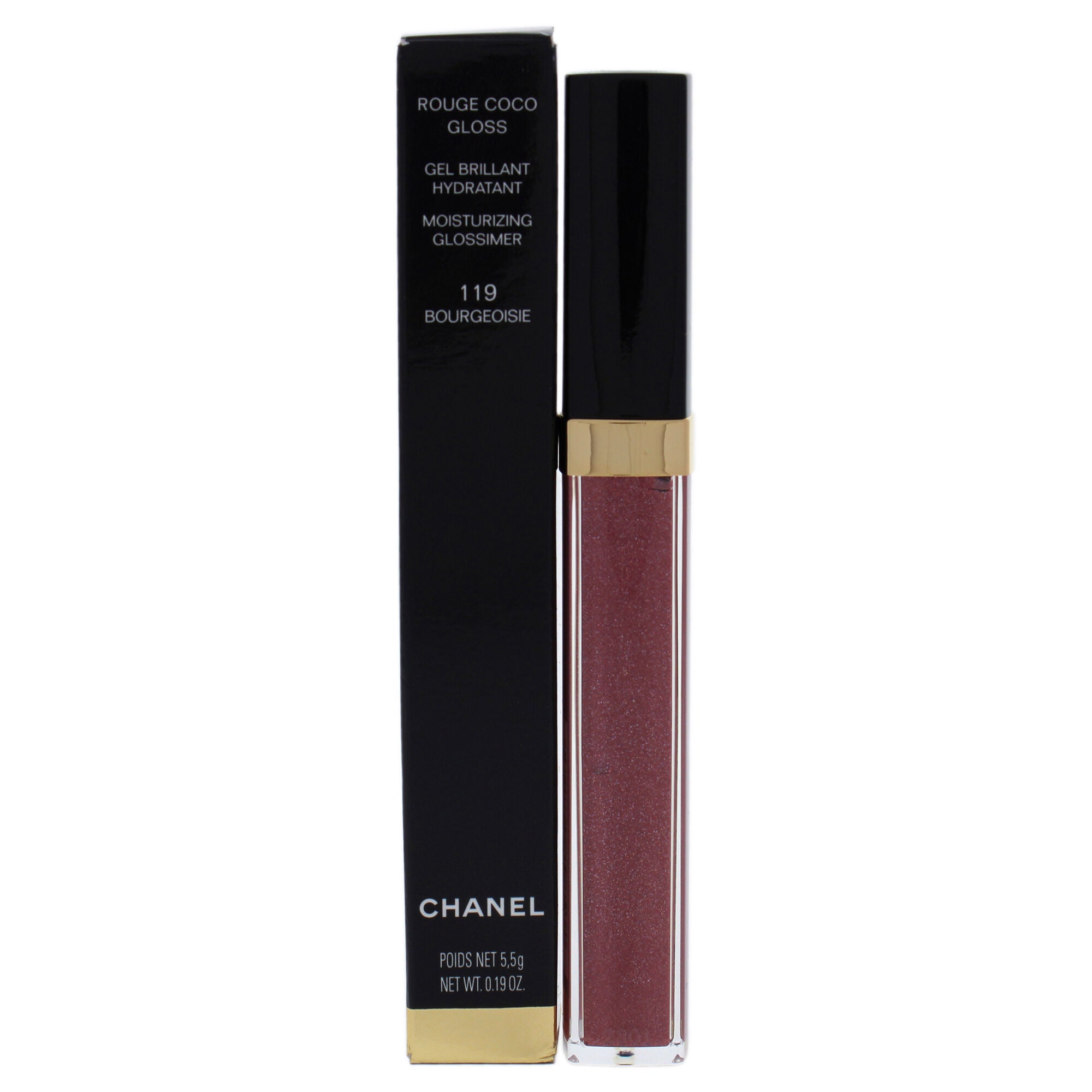 Rouge Coco Gloss Moisturizing Glossimer - 119 Bourgeoisie by Chanel for Women - 0.12 oz Lip Gloss, See Description, hi-res image number 0
