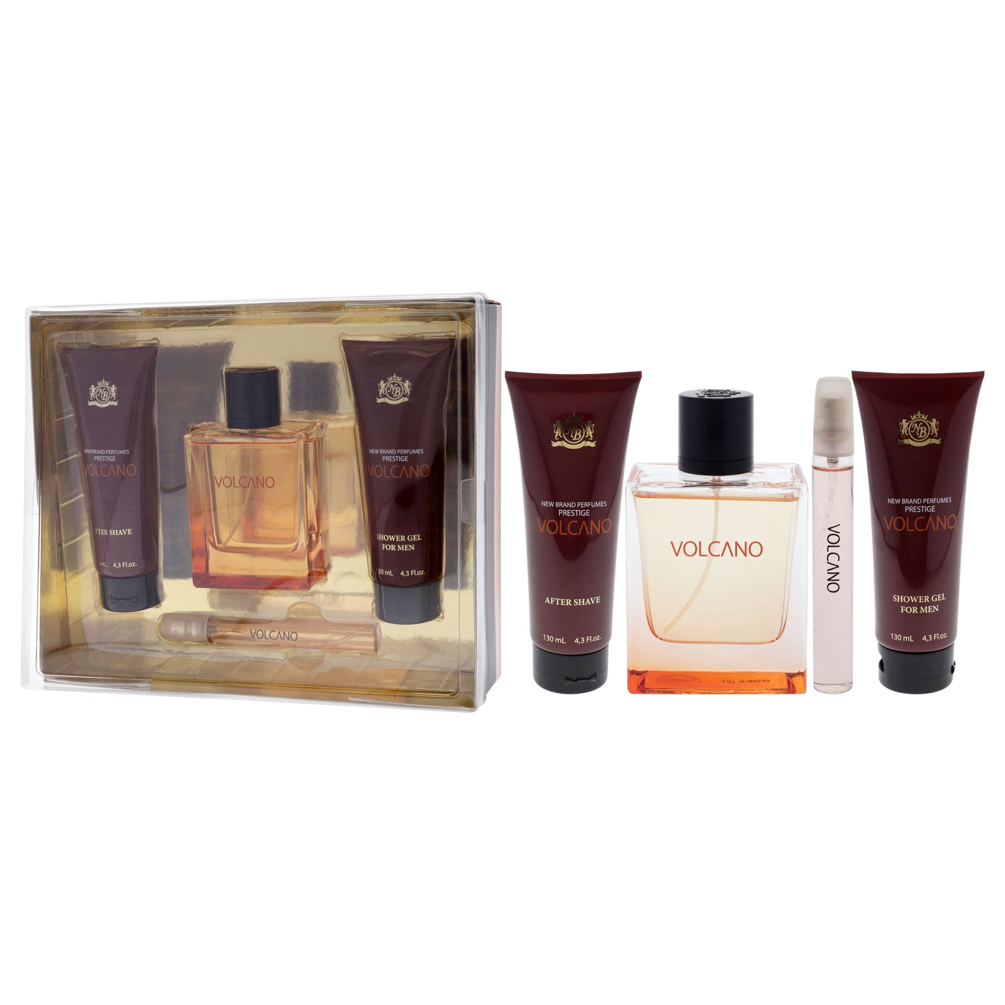 Prestige Volcano by New Brand for Men - 4 Pc Gift Set 3.3oz EDT Spray, 0.5oz EDT Spray, 4.3oz Shower Gel, 4.3oz After Shave, , alternate image number 7