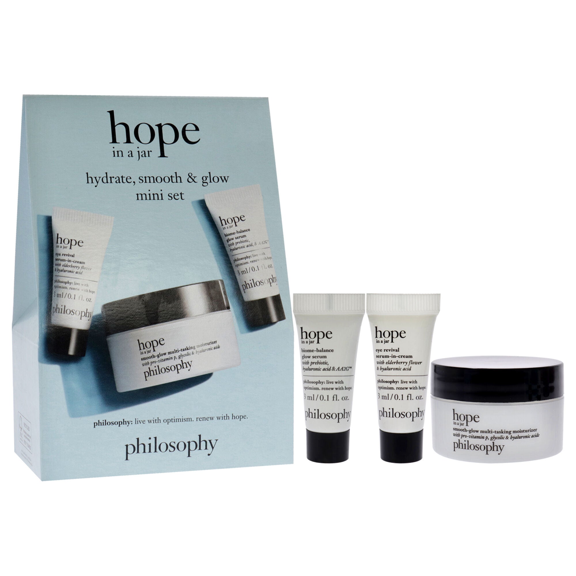 Hope In A Jar Hydrate Smooth and Glow Mini Set by Philosophy for Unisex - 3 Pc Gift Set, , alternate image number 7