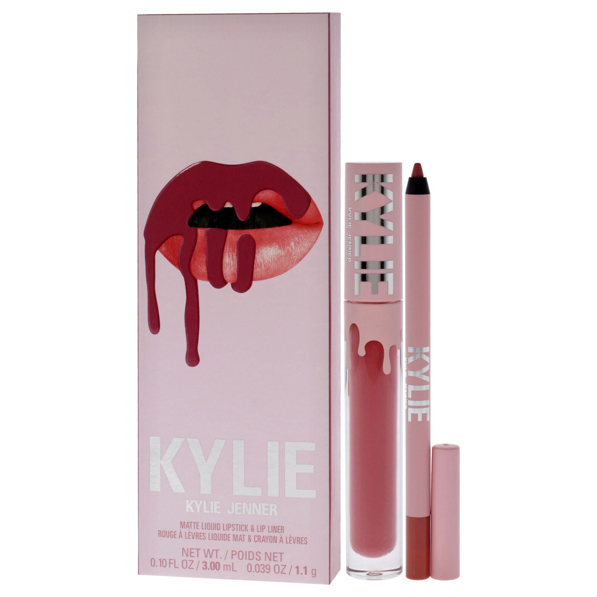 Matte Lip Kit - 302 Snow Way Bae by Kylie Cosmetics for Women - 2 Pc 0.10oz Matte Liquid Lipstick, 0.039oz Lip Liner, See Description, alternate image number 3