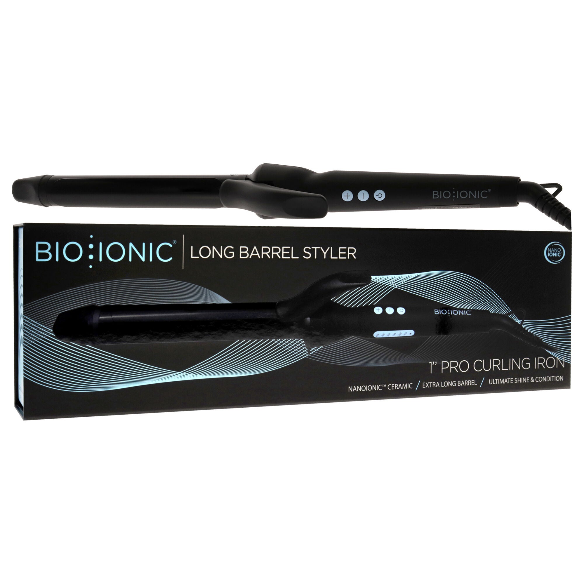 Long Barrel Styler - Black by Bio Ionic for Women - 1 Inch Curling Iron, See Description, alternate image number 2