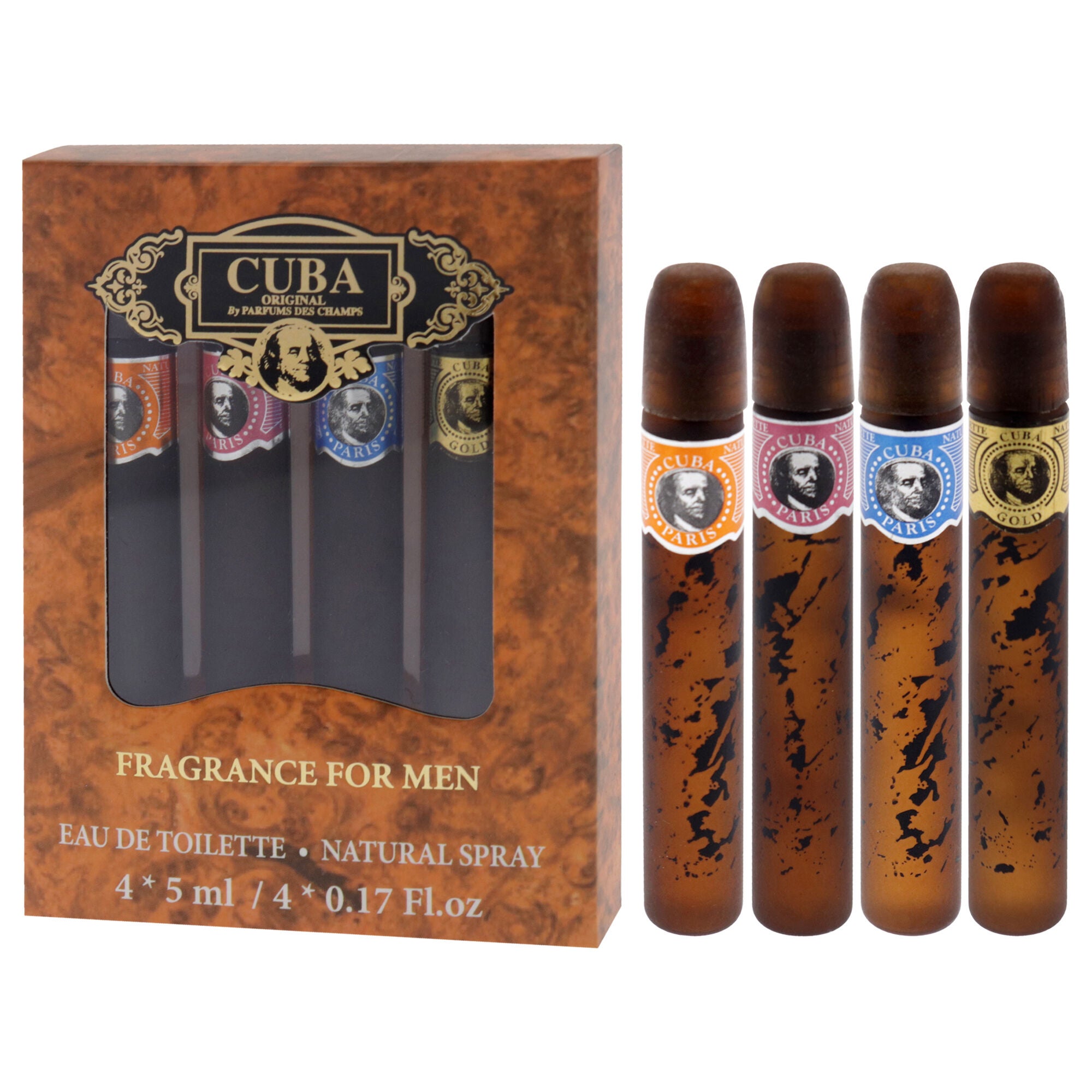 Cuba by Cuba for Men - 4 Pc Mini Gift Set cuba gold, cuba red, cuba blue, cuba orange (5ml each), See Description, alternate image number 3