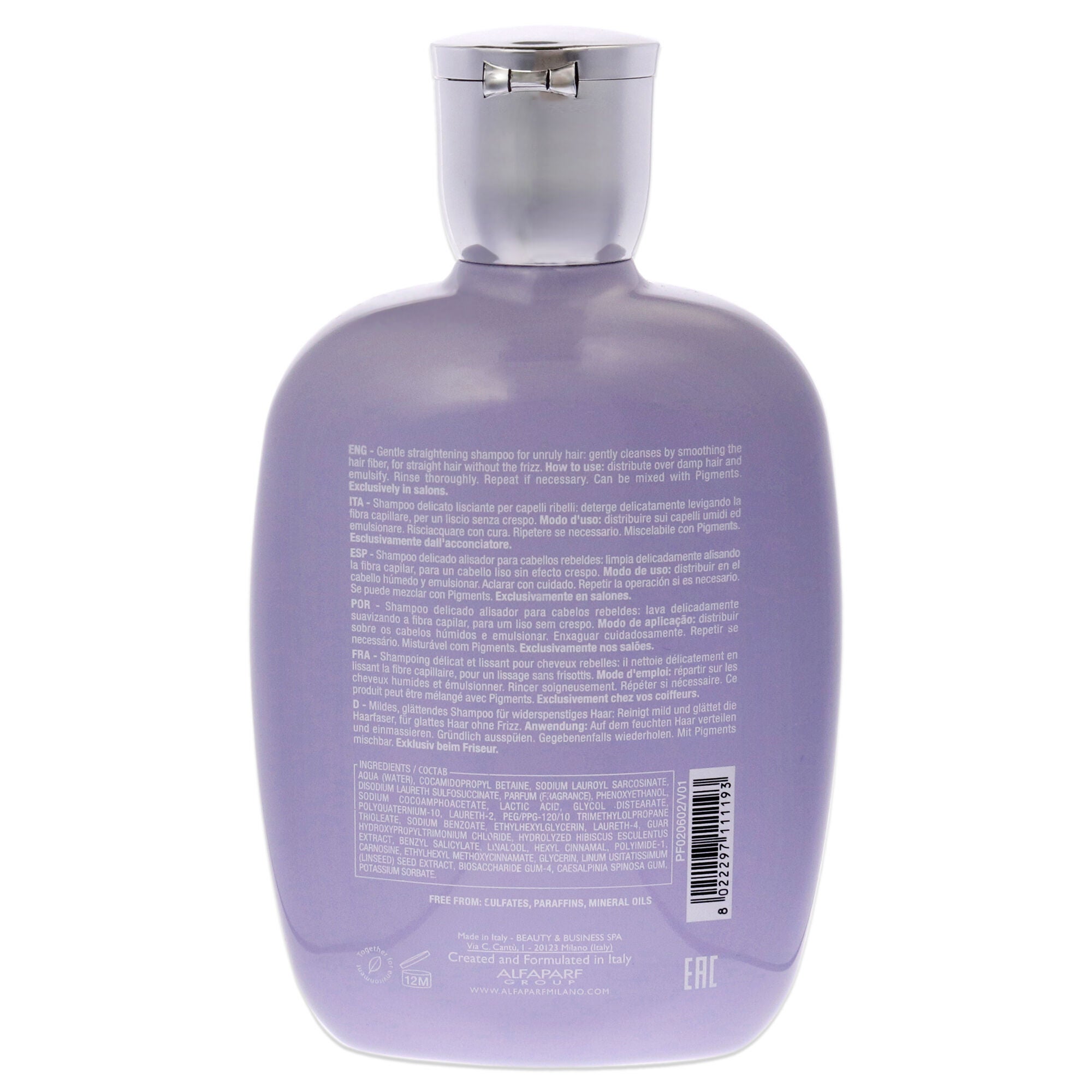 Semi Di Lino Smoothing Low Shampoo by Alfaparf Milano for Unisex - 8.45 oz Shampoo, See Description, alternate image number 2