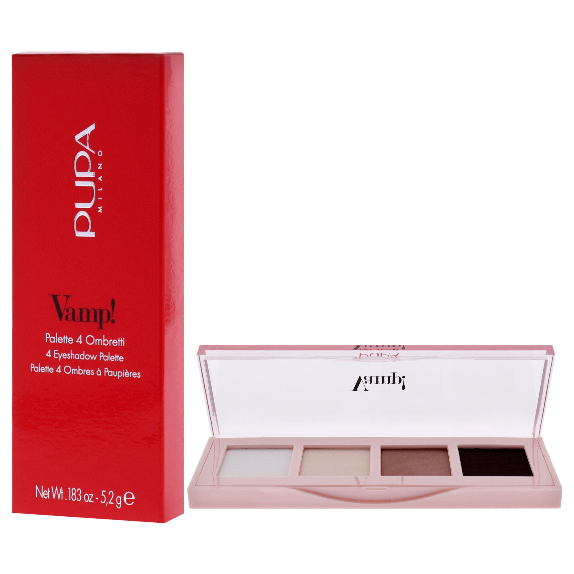 Vamp! 4 Eyeshadow Palette - 001 Natural Matt by Pupa Milano for Women - 0.183 oz Eye Shadow, See Description, alternate image number 3